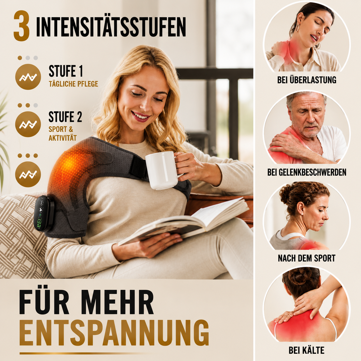Nordspur | ThermaShould Elektrische beheizbare Schulterbandage