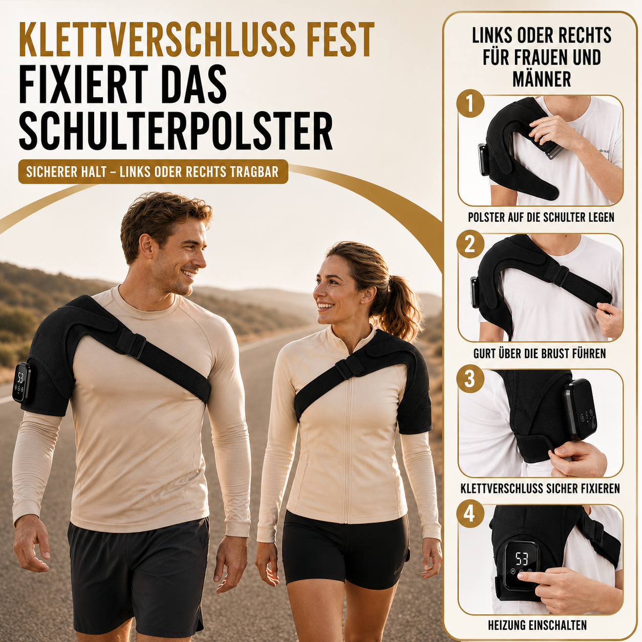 Nordspur | ThermaShould Elektrische beheizbare Schulterbandage