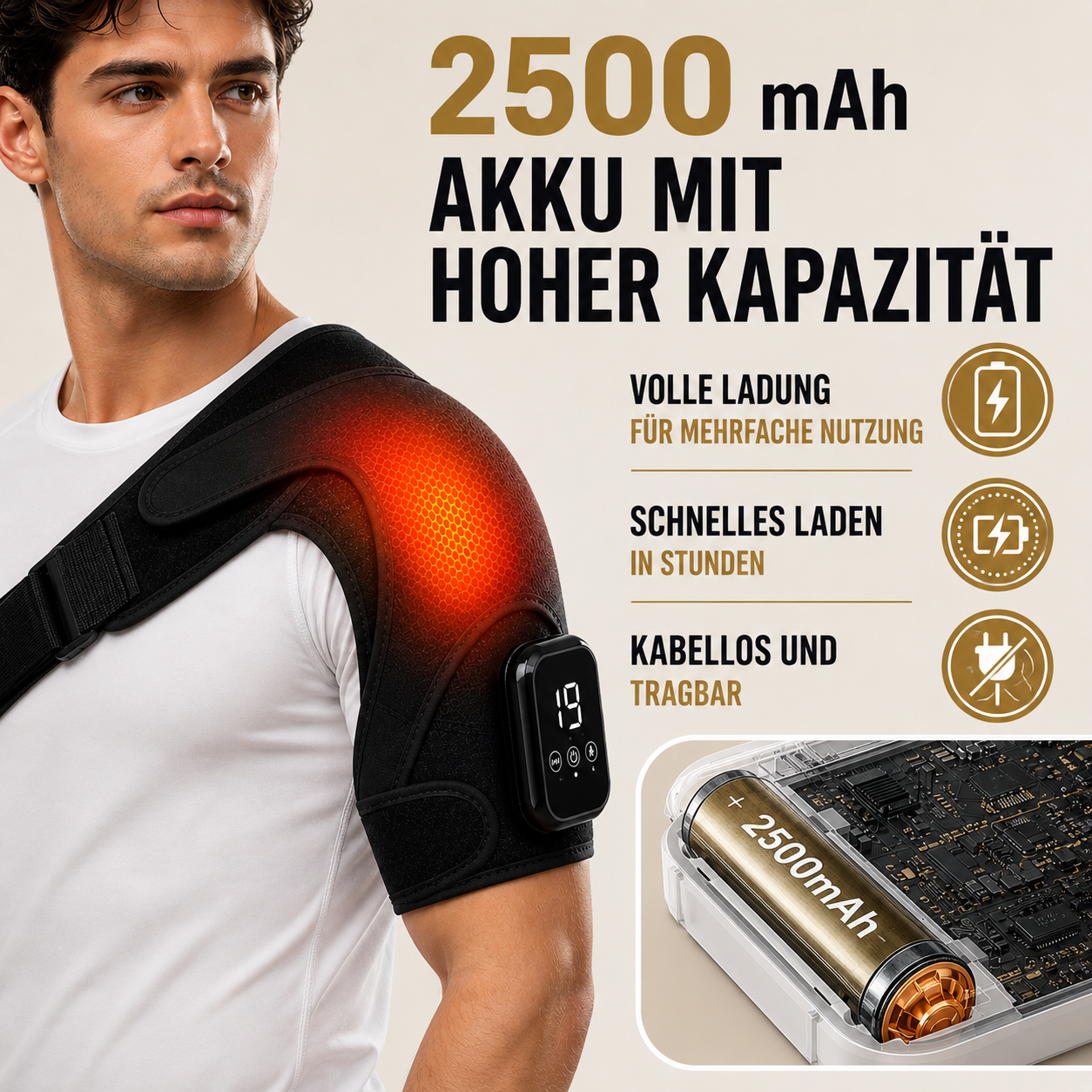 Nordspur | ThermaShould Elektrische beheizbare Schulterbandage