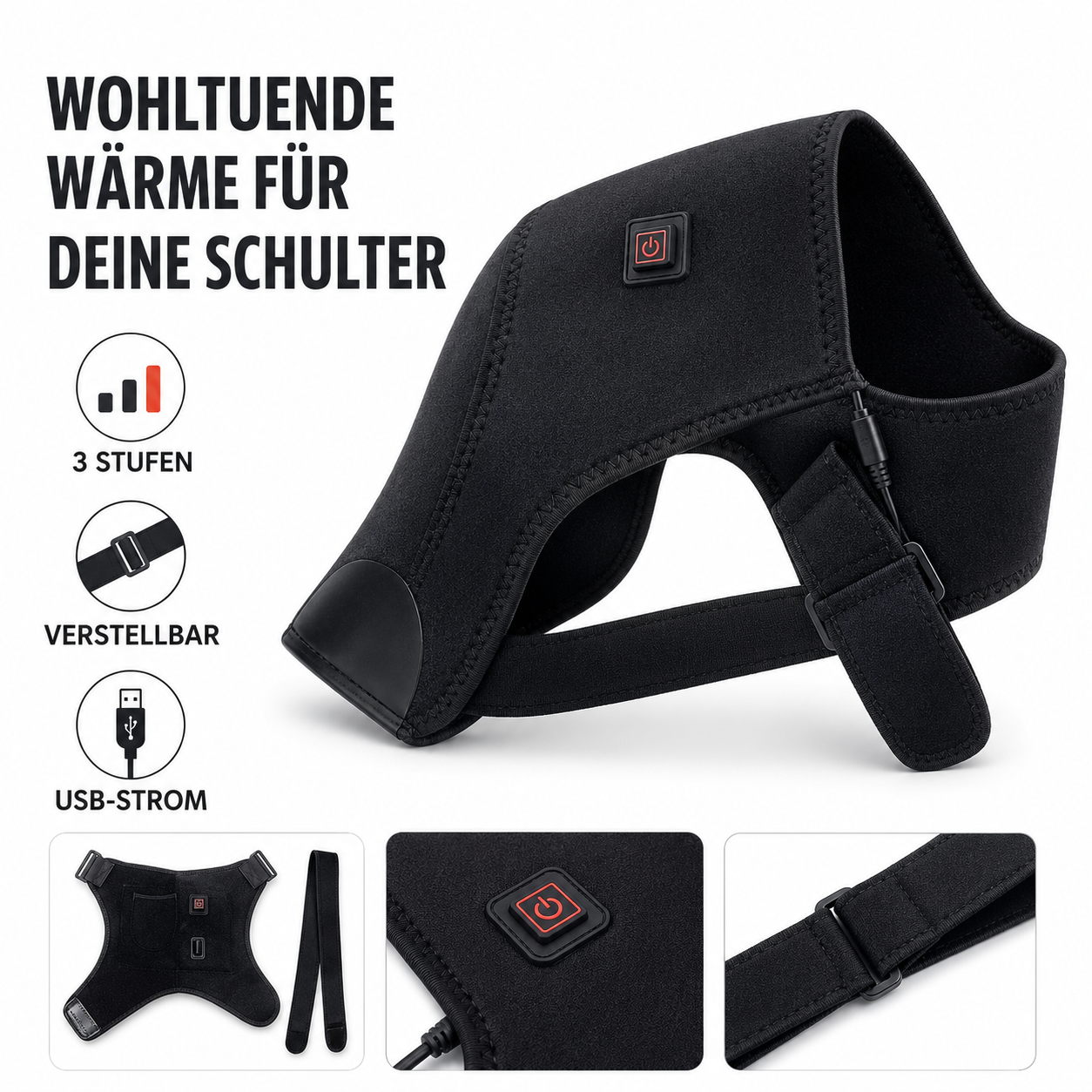 Nordspur | ThermaSoothe Beheizte Schulterstützbandage