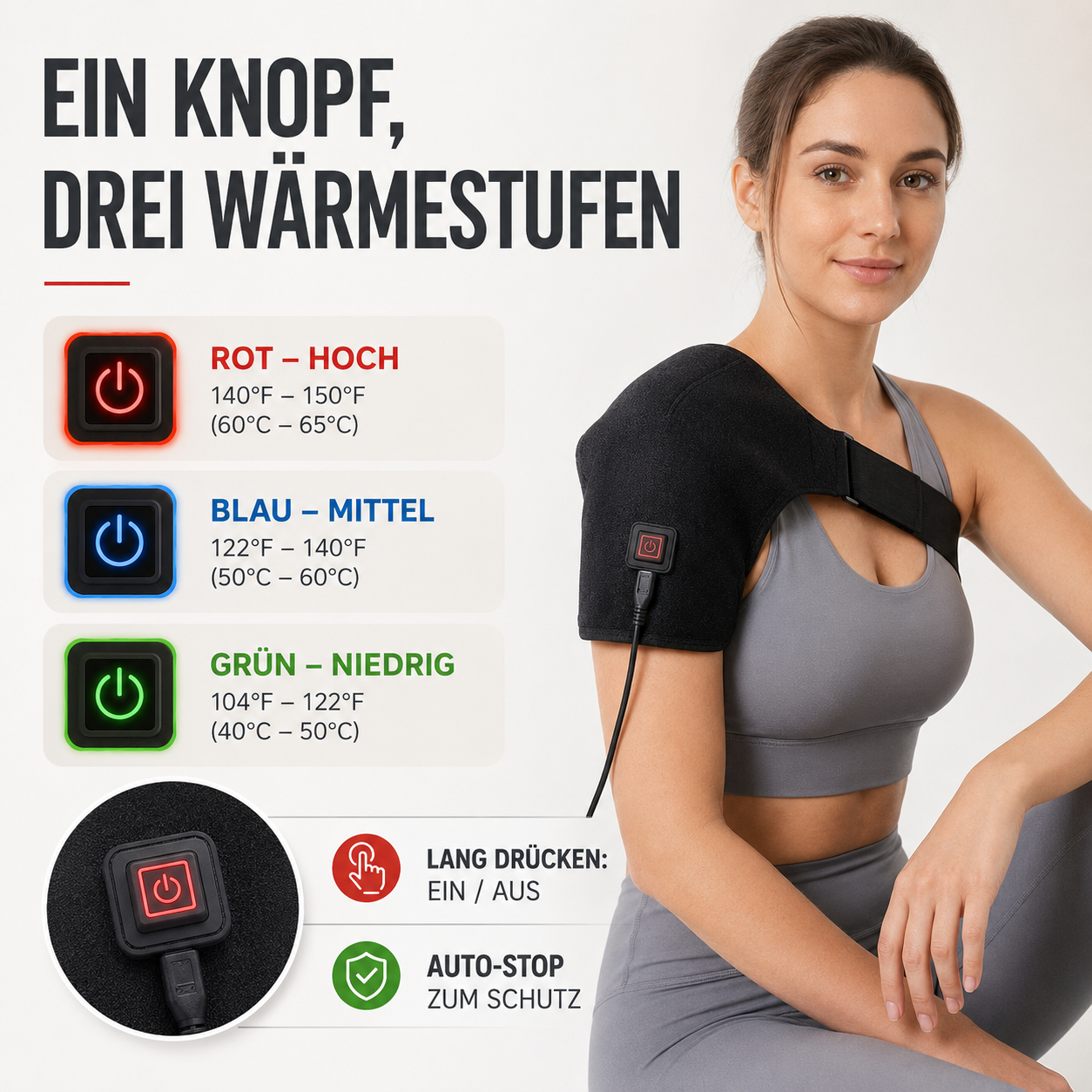 Nordspur | ThermaSoothe Beheizte Schulterstützbandage