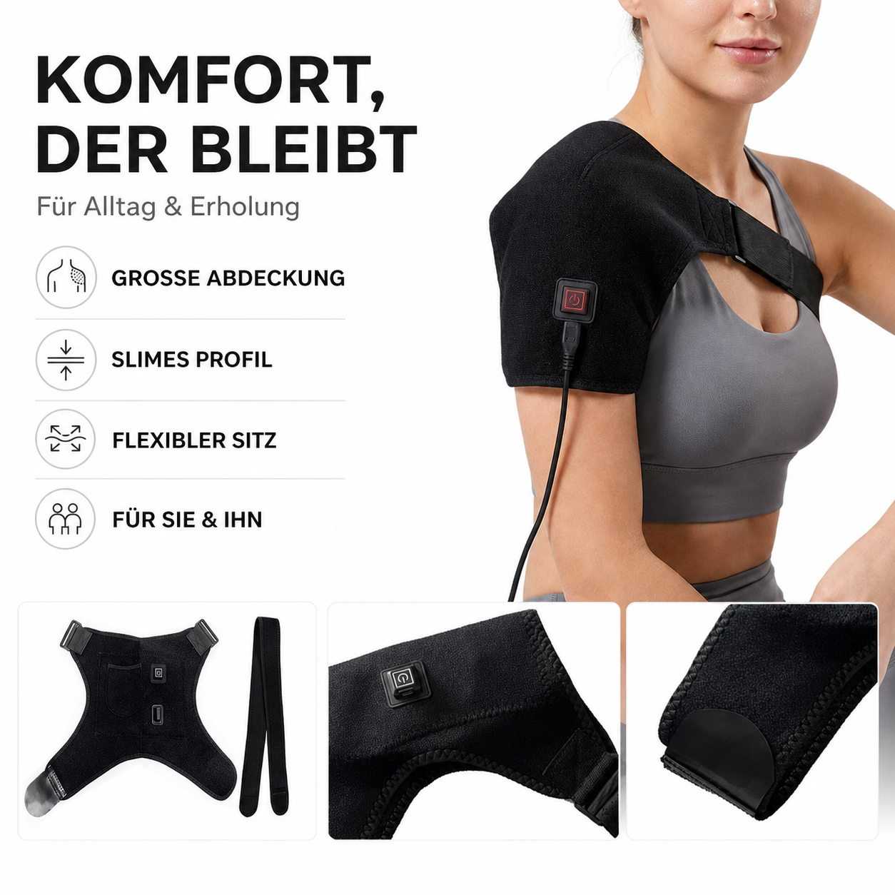 Nordspur | ThermaSoothe Beheizte Schulterstützbandage