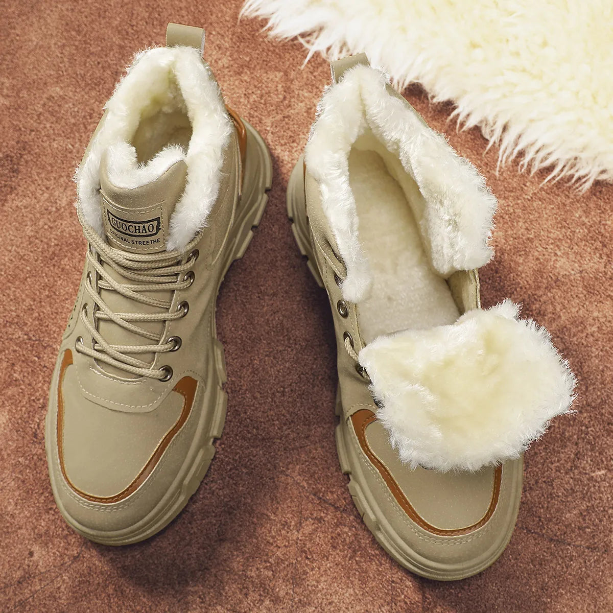 Herren Winterstiefel wadenhoch rutschfest Thermo-Polsterung