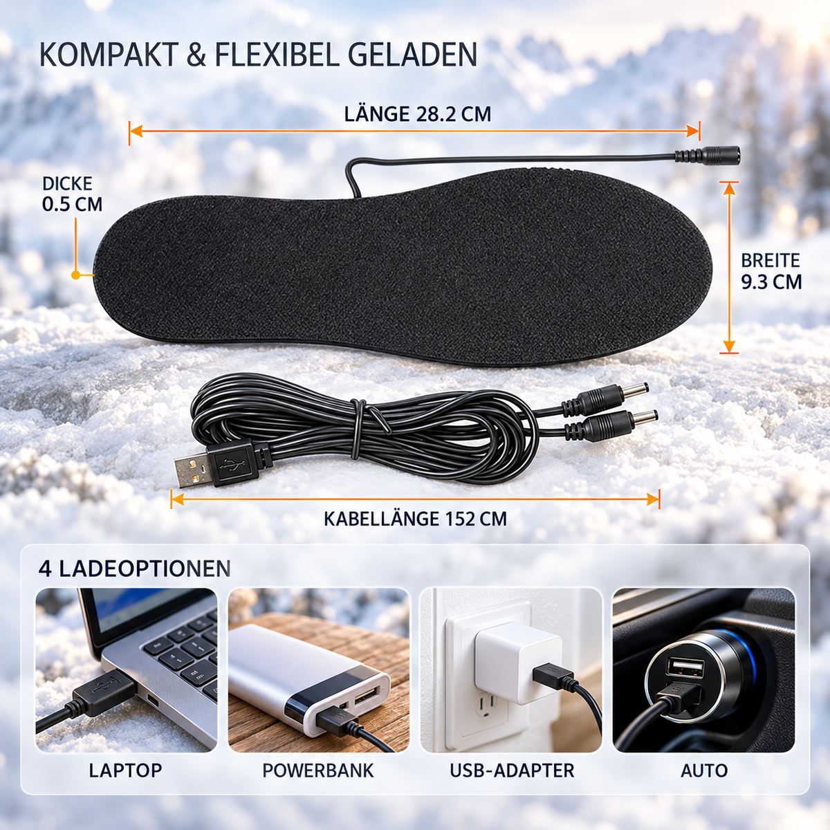 Nordspur | ThermiSole USB-Beheizte Schuheinlagen