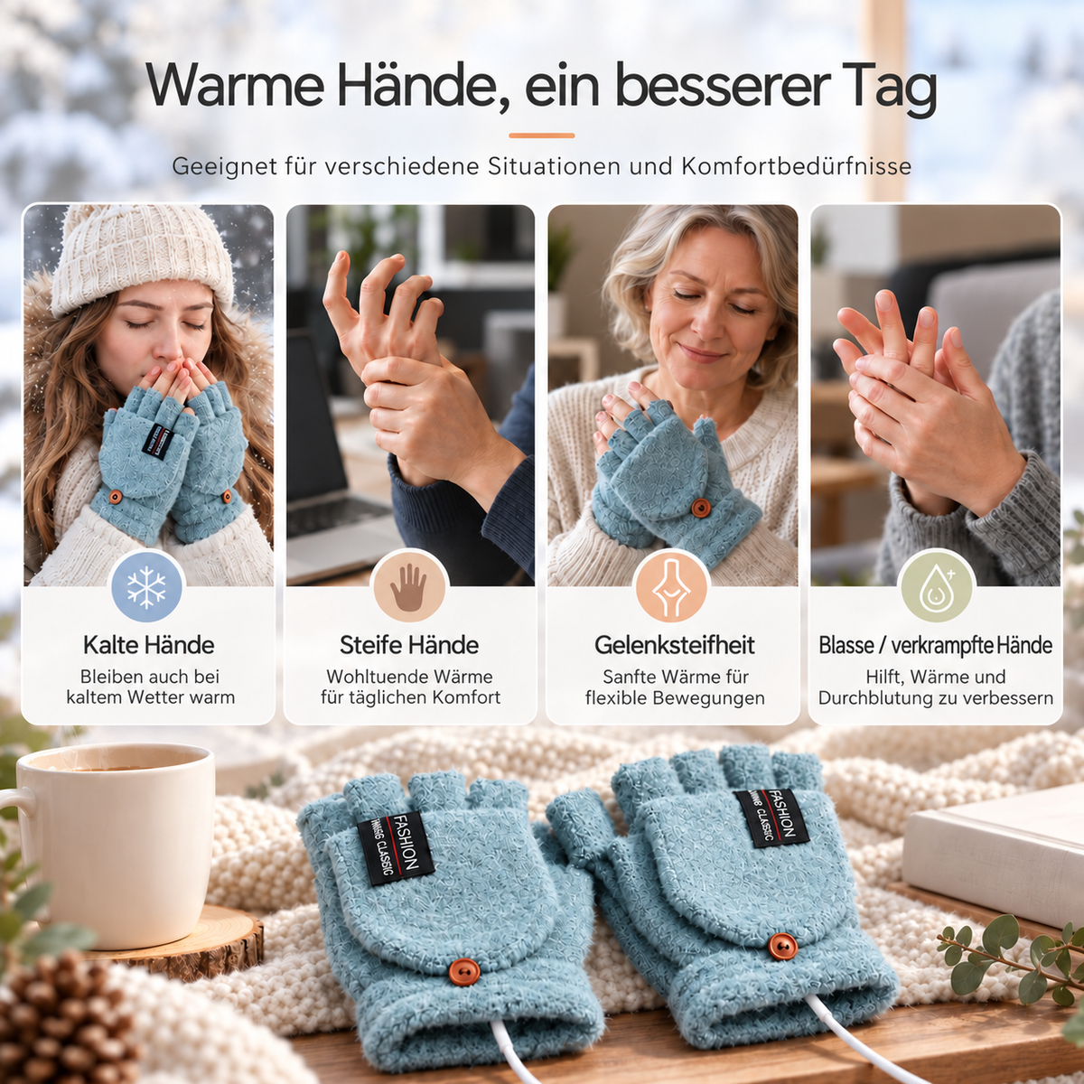 Nordspur | Thermowrap Umwandelbare USB-beheizte Handschuhe