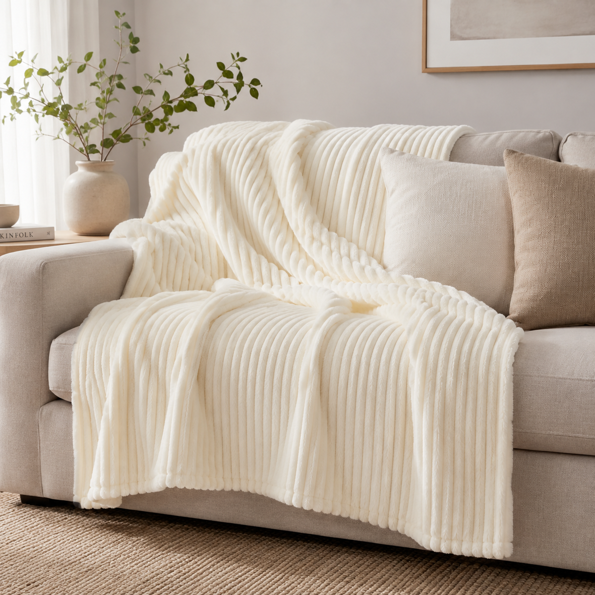 Nordspur | Thick Coral Velvet Wurfdecke