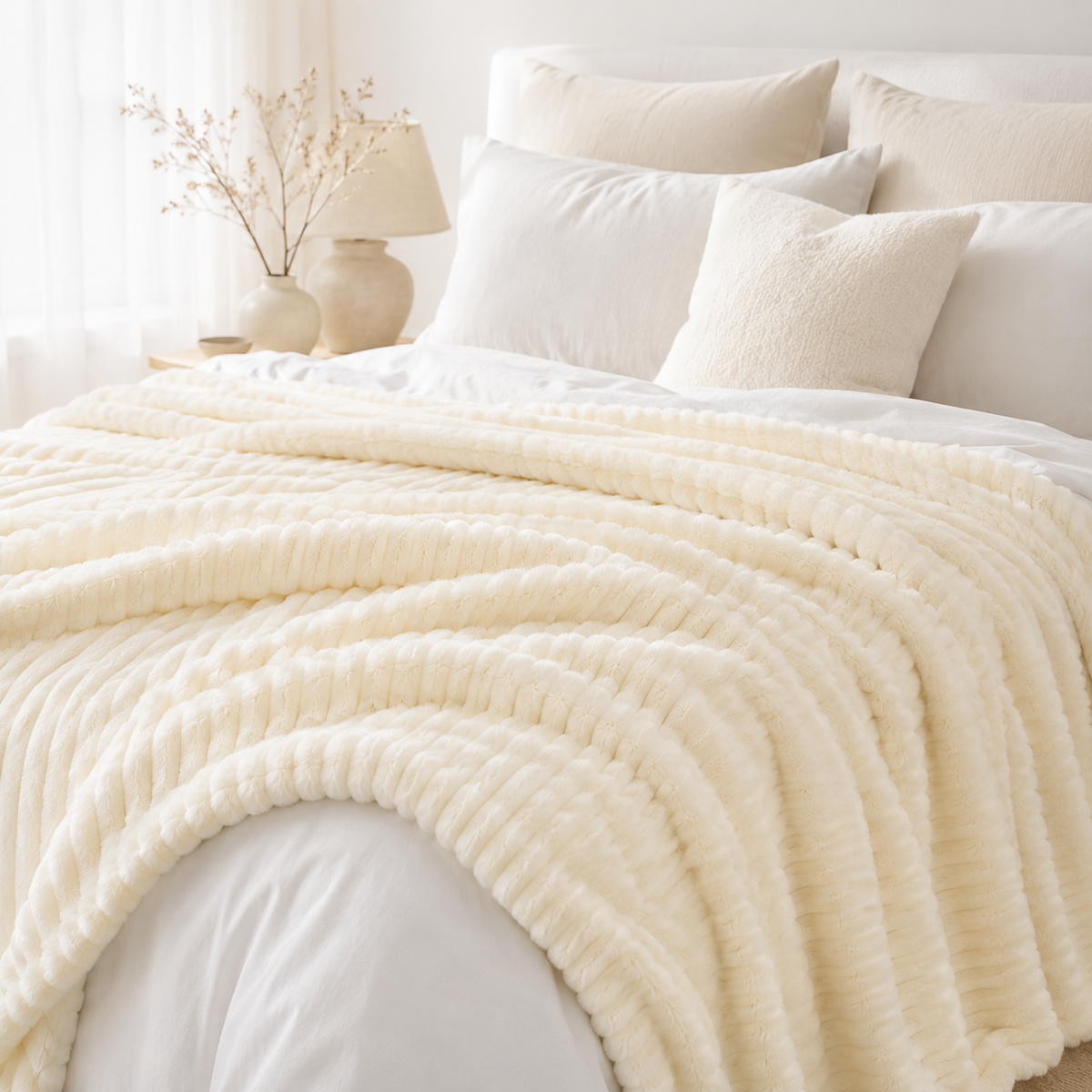 Nordspur | Thick Coral Velvet Wurfdecke