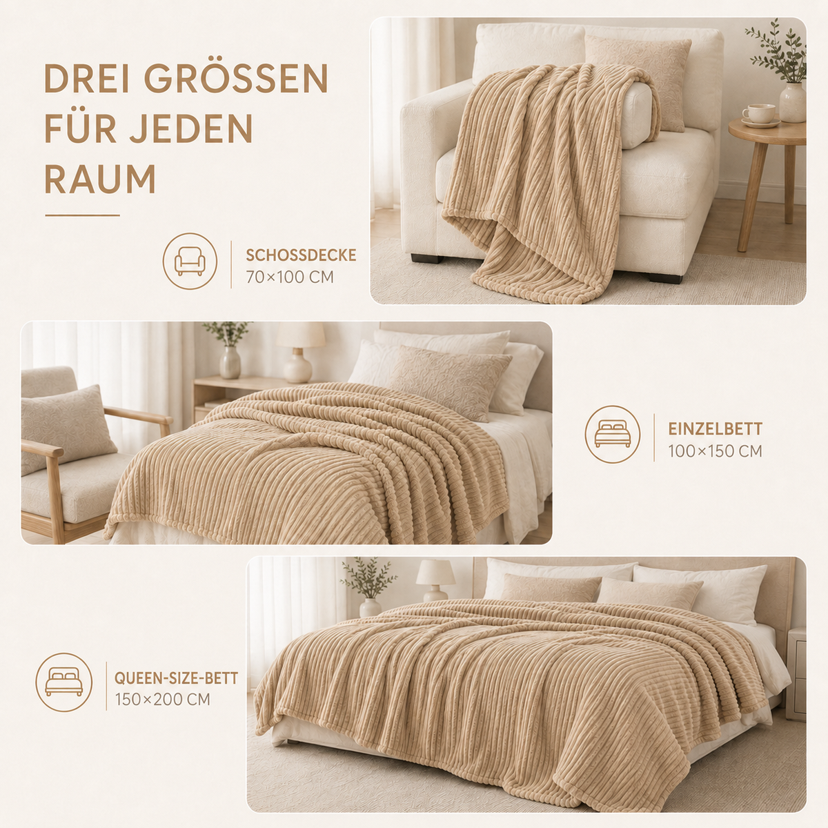 Nordspur | Thick Coral Velvet Wurfdecke