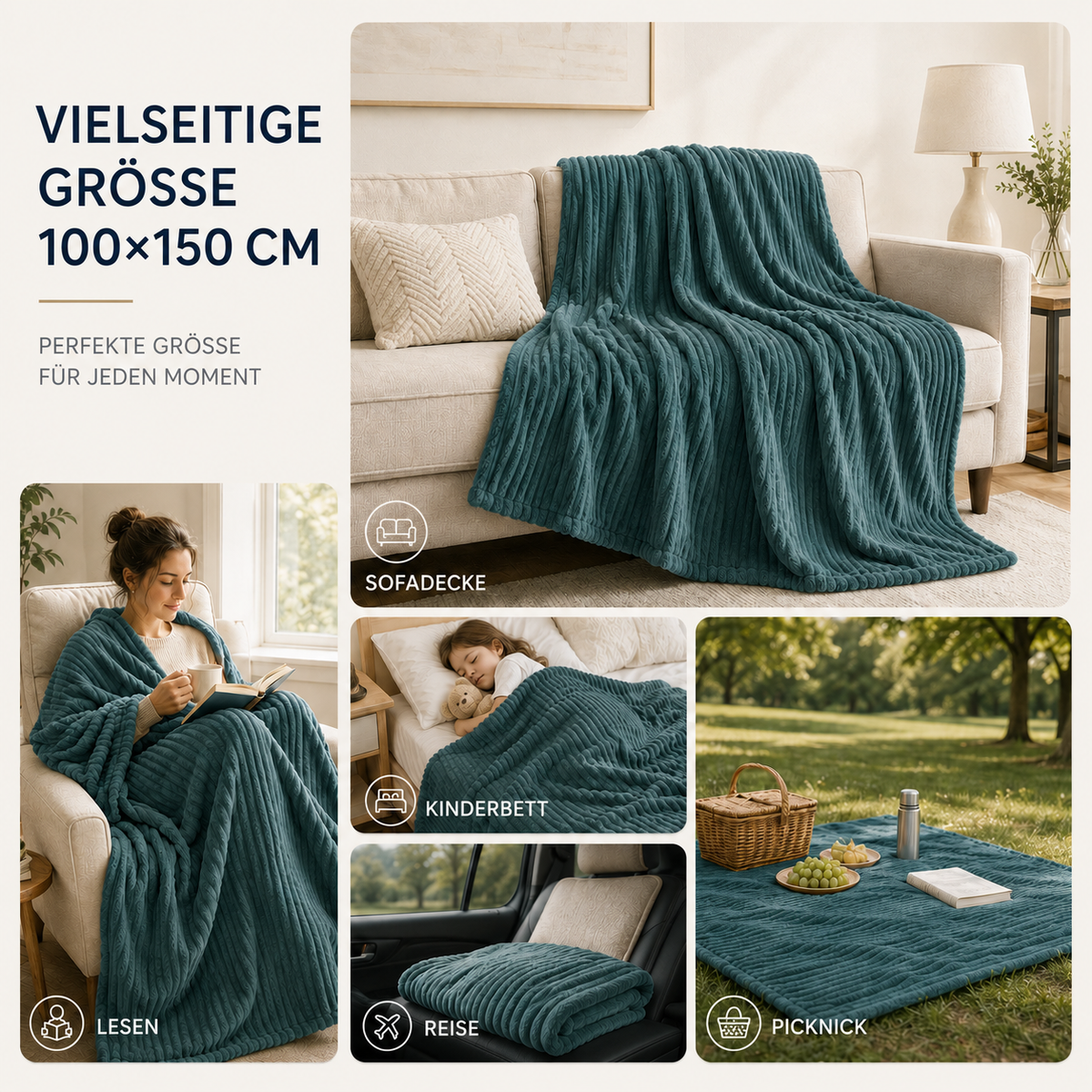Nordspur | Thick Coral Velvet Wurfdecke