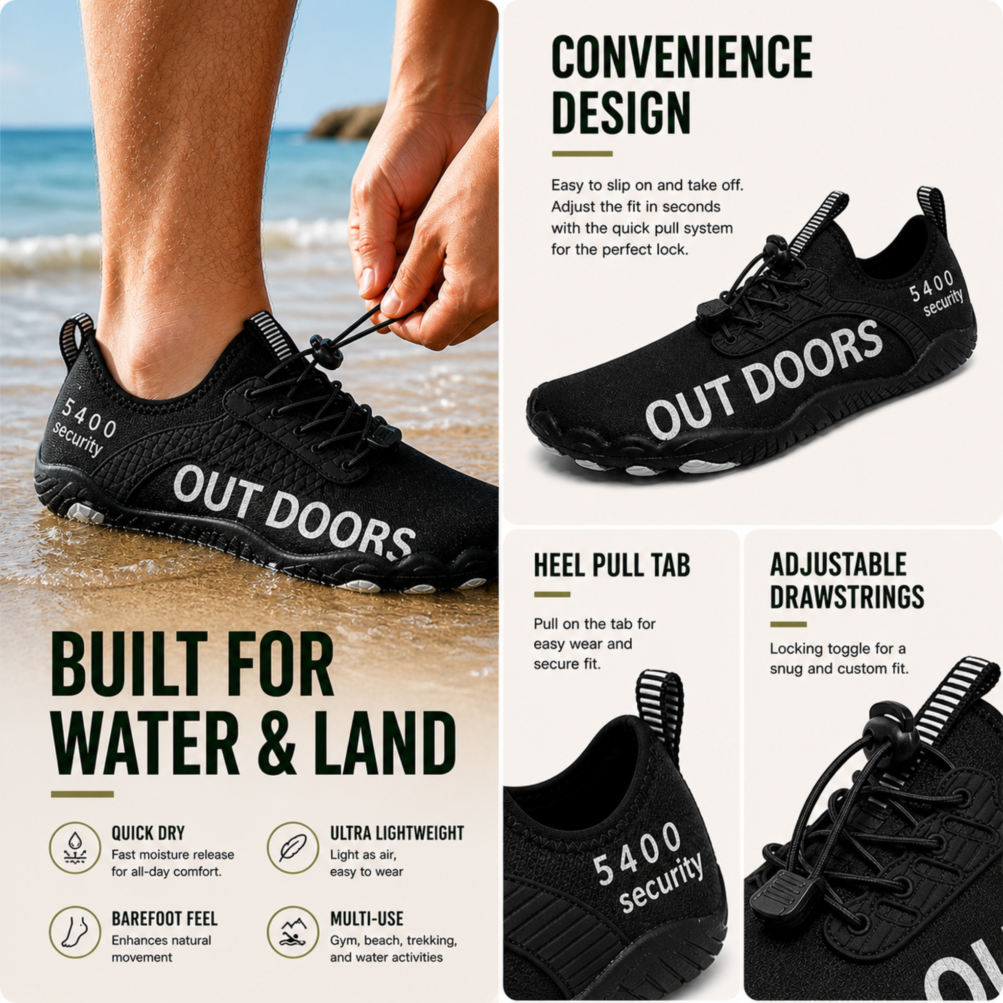 Nordspur | Tidalstep Quick-Dry Barfuß-Wasserschuhe