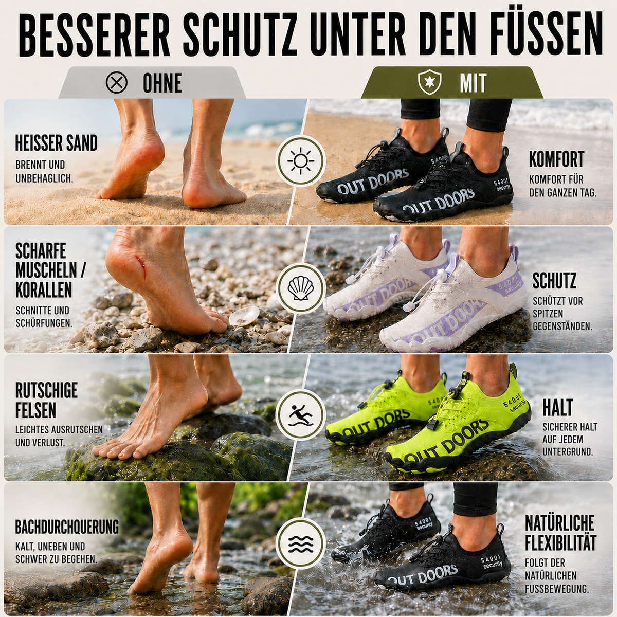 Nordspur | Tidalstep Quick-Dry Barfuß-Wasserschuhe