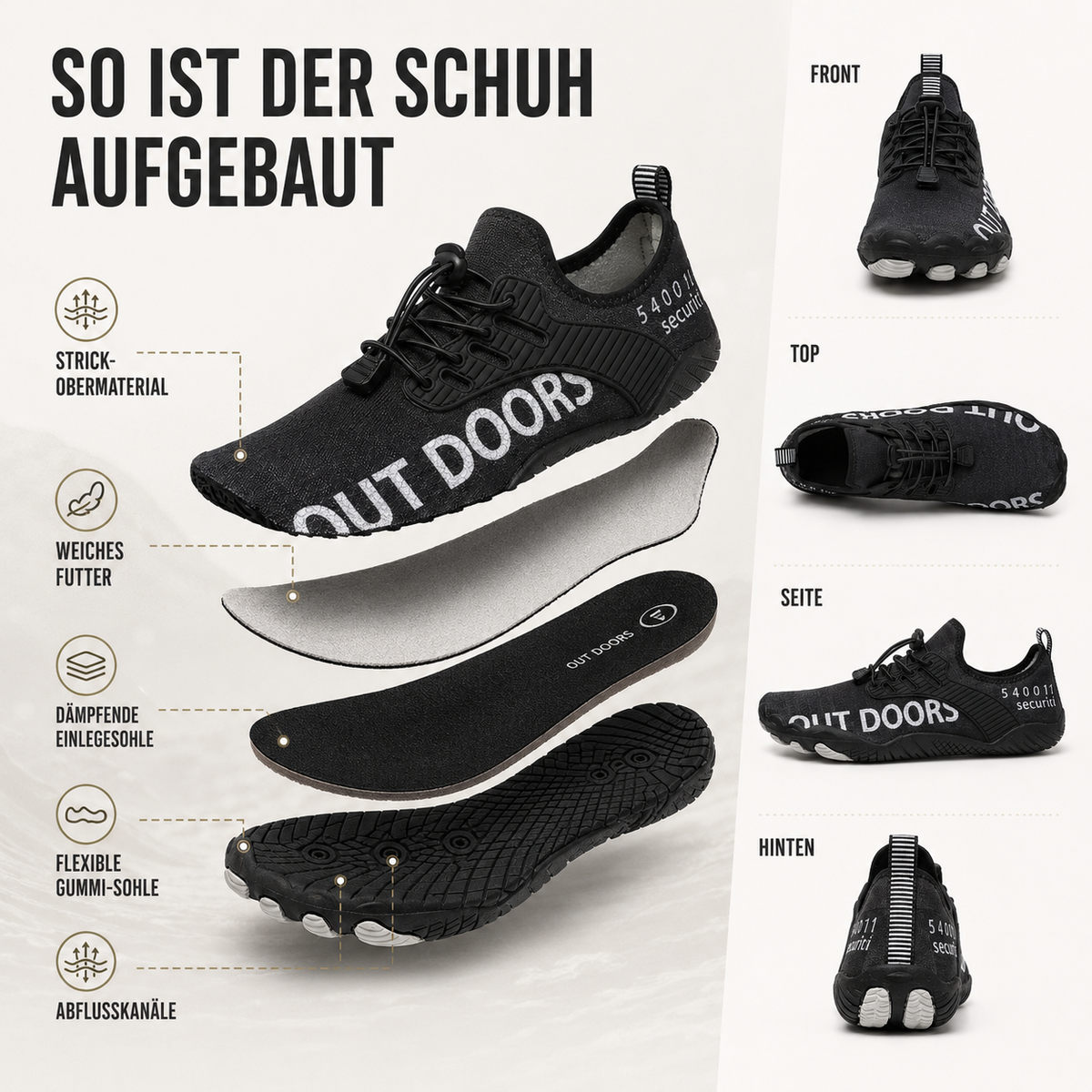 Nordspur | Tidalstep Quick-Dry Barfuß-Wasserschuhe