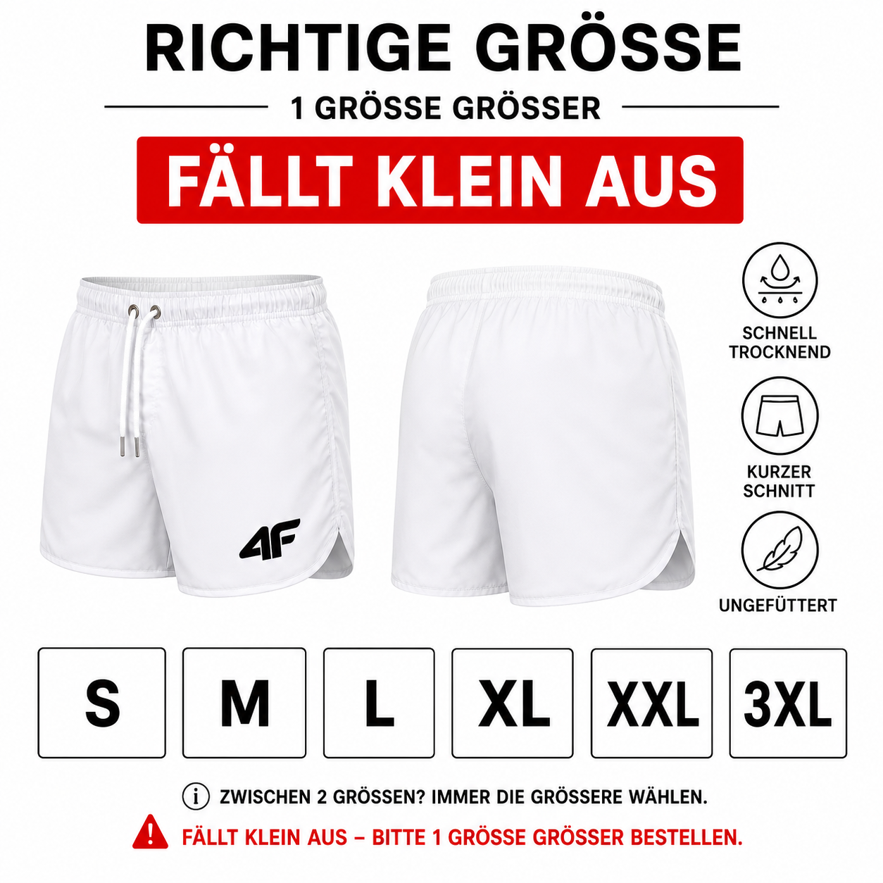 Nordspur | TideRunner Kurze Badehose Herren | Schnelltrocknend