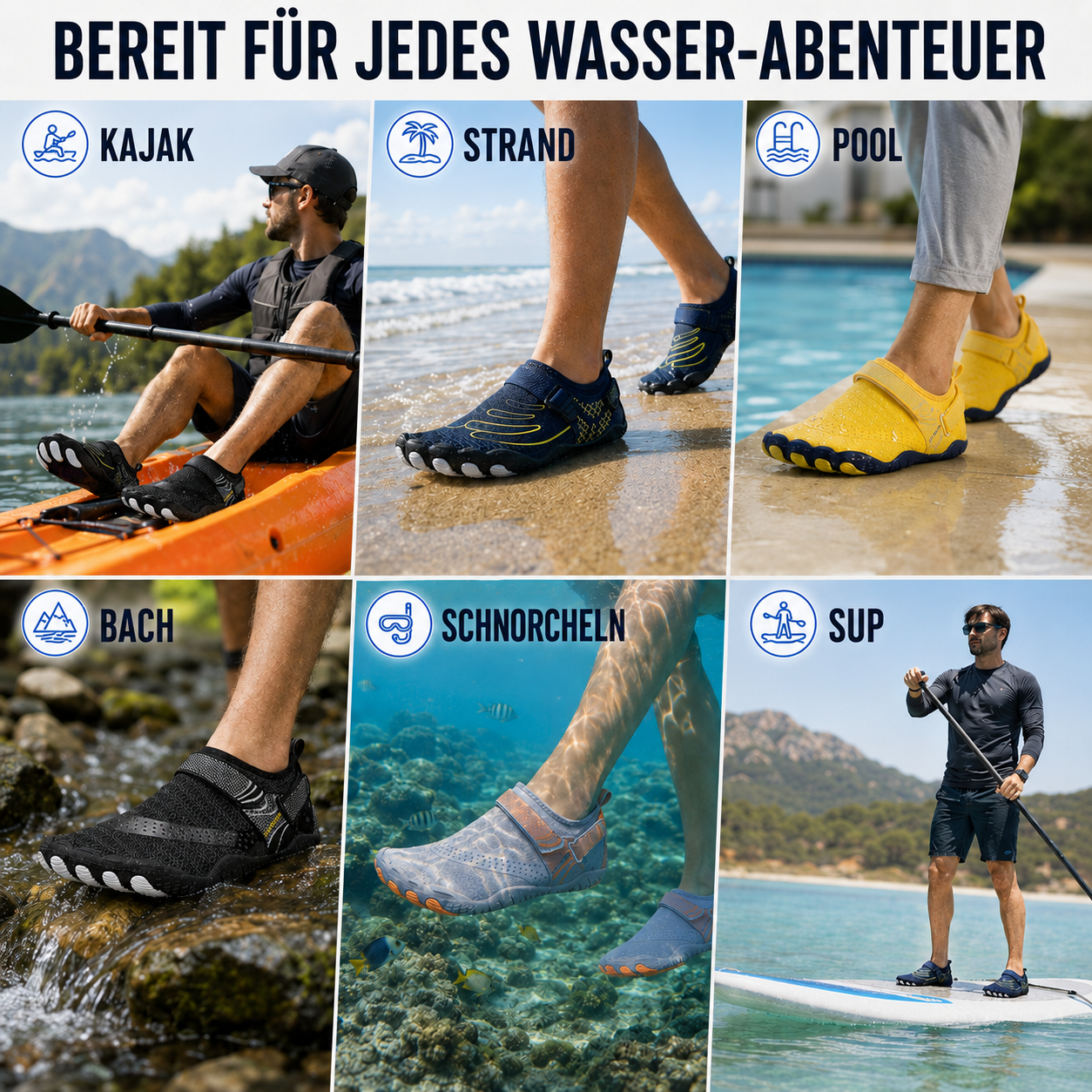 Nordspur | Tidewade Aqua Schuh mit Fünf-Zehen-Sohle Quick-Dry