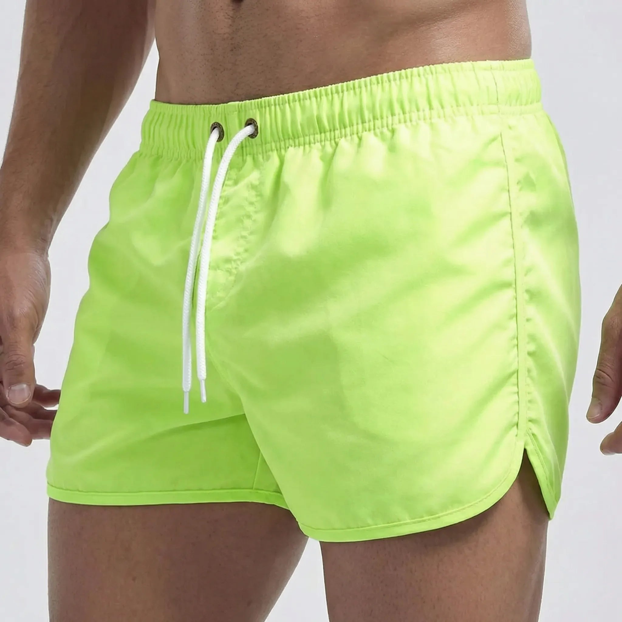 Herren-Badeshorts Niedrigschaft leicht kurze Länge Strandshorts