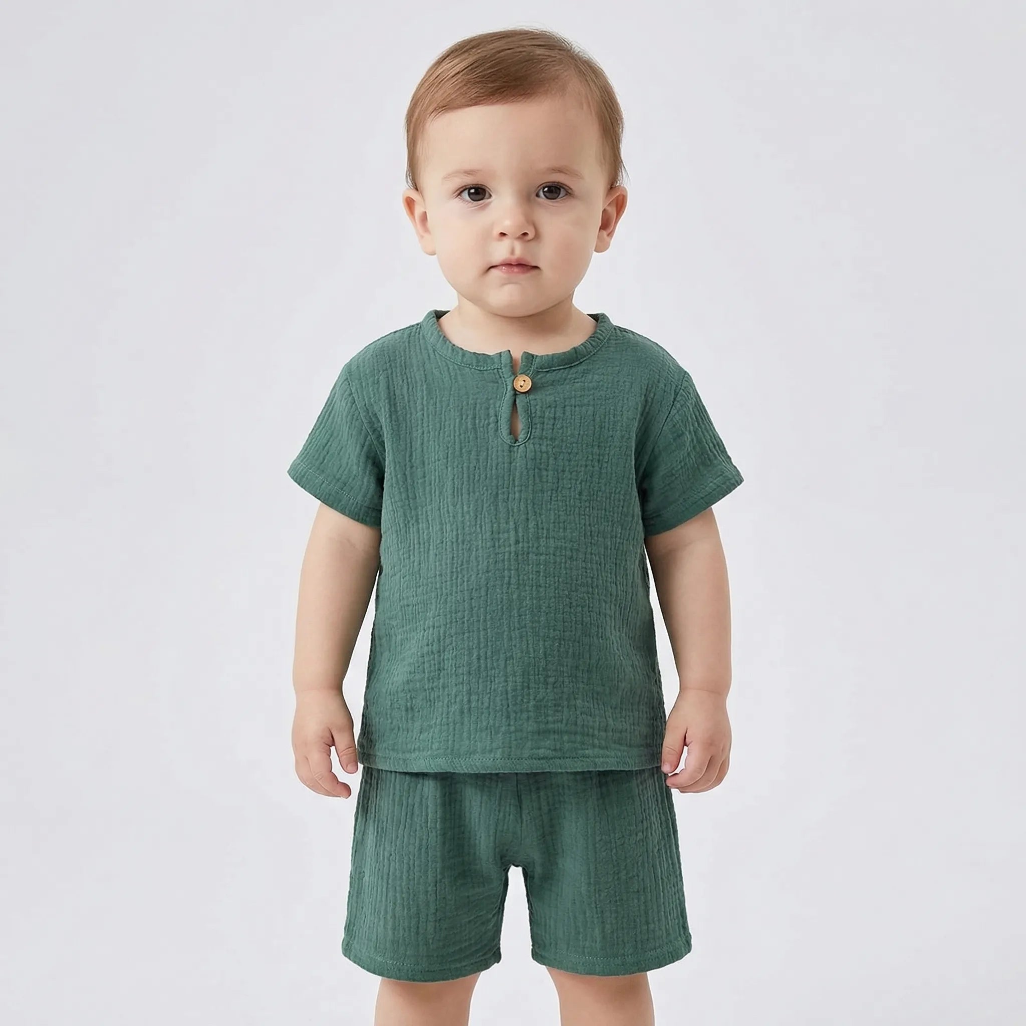 Baby Sommer Set aus Kurzarm Oberteil und Shorts für Jungen und Mädchen