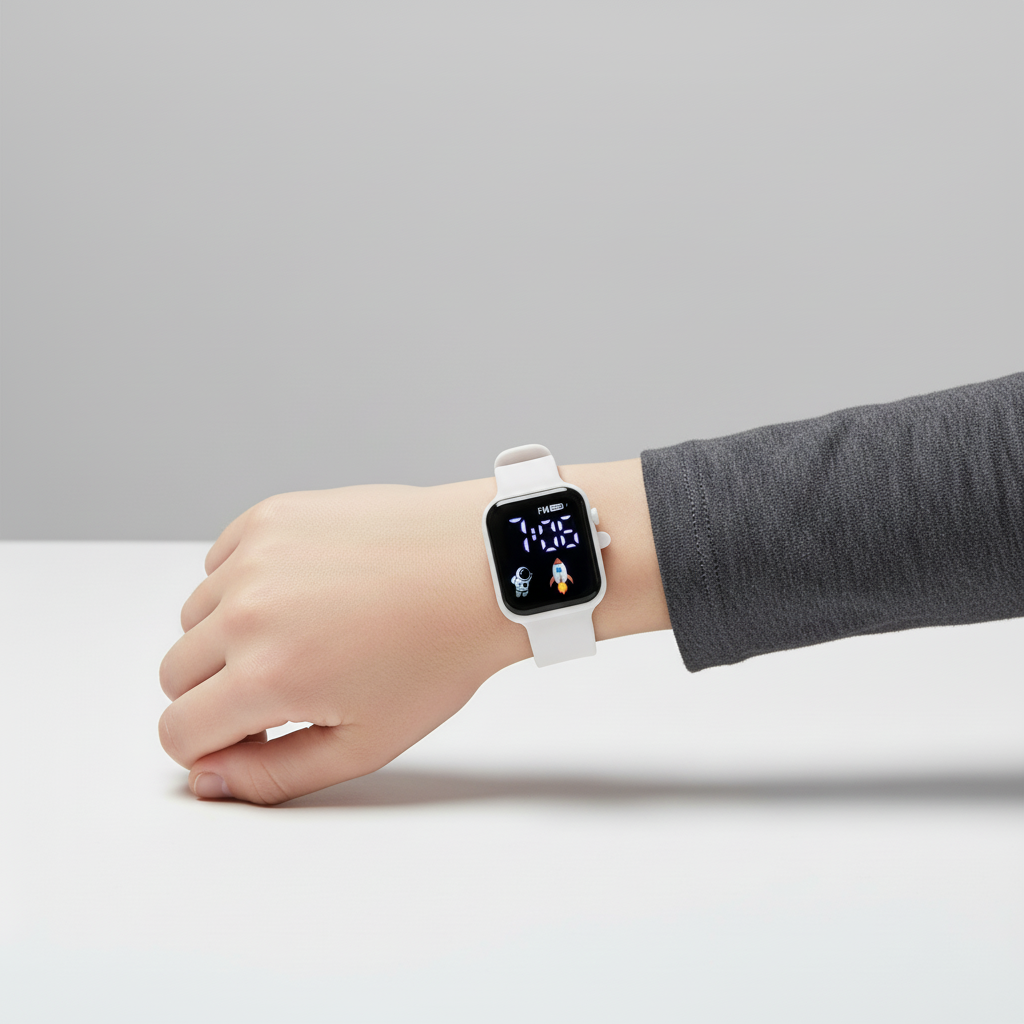 Kinder Smartwatch mit Touchscreen und Weltraum-Design