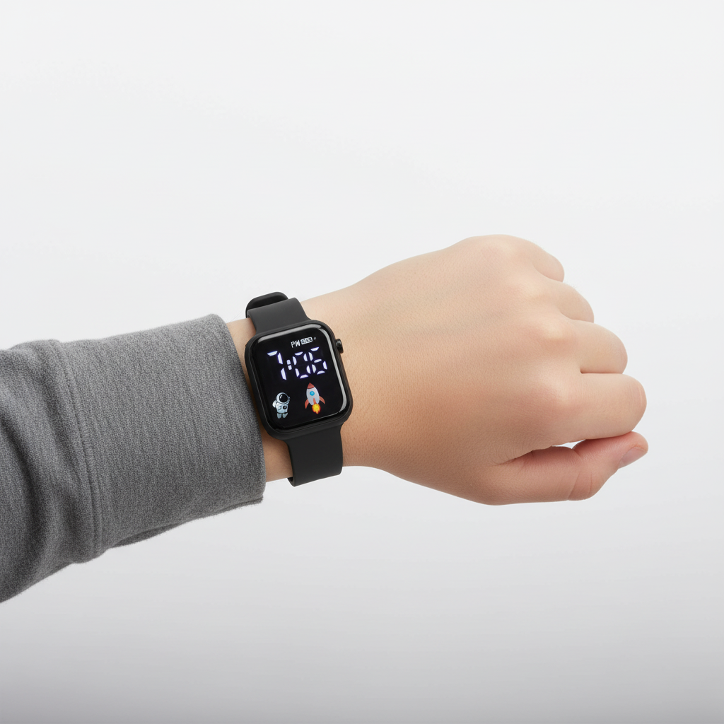 Kinder Smartwatch mit Touchscreen und Weltraum-Design
