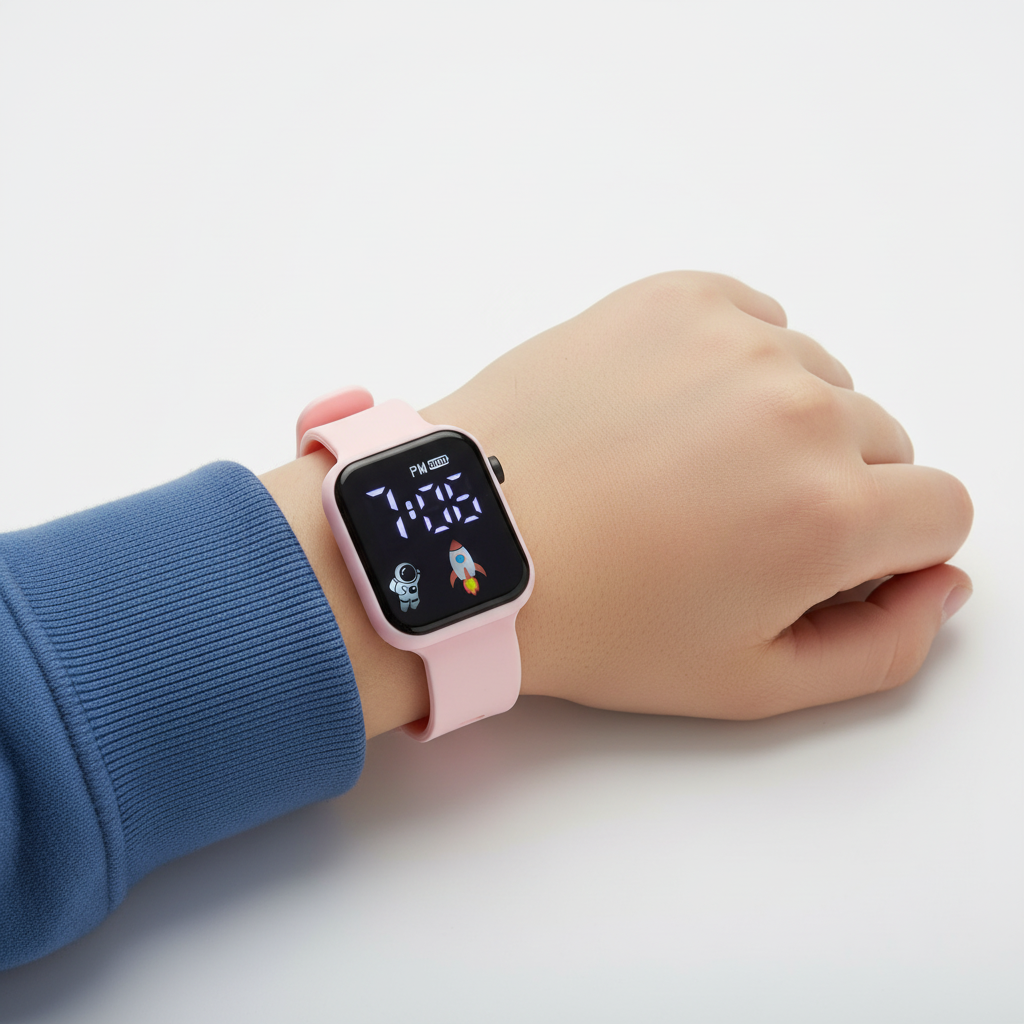 Kinder Smartwatch mit Touchscreen und Weltraum-Design