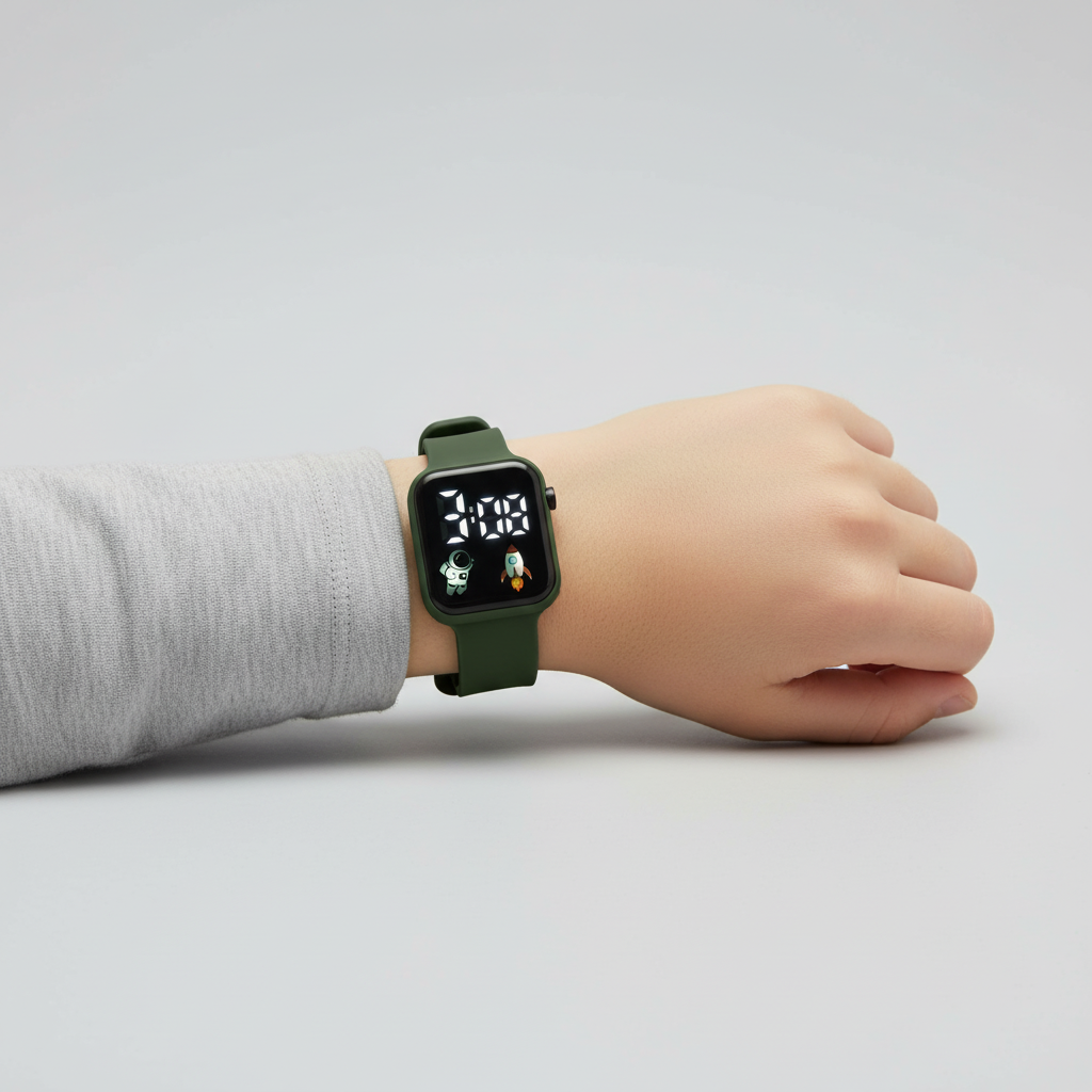 Kinder Smartwatch mit Touchscreen und Weltraum-Design
