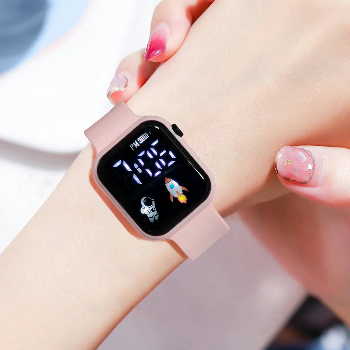 Kinder Smartwatch mit Touchscreen und Weltraum-Design