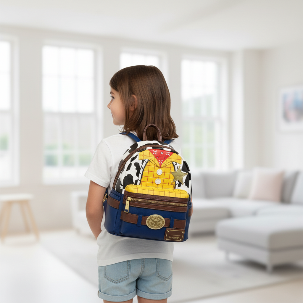 Mini-Charakterrucksack aus weichem PU mit verstellbaren Riemen