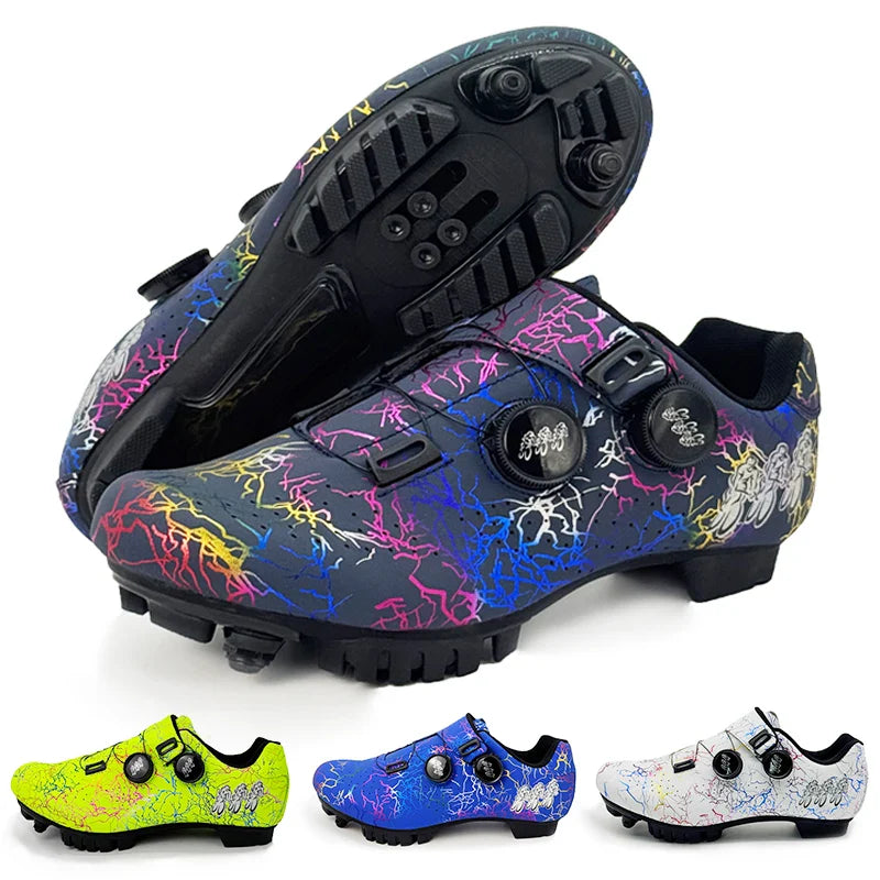 SPD-kompatible Mountainbike-Radschuhe mit Drehverschluss und Profillaufsohle