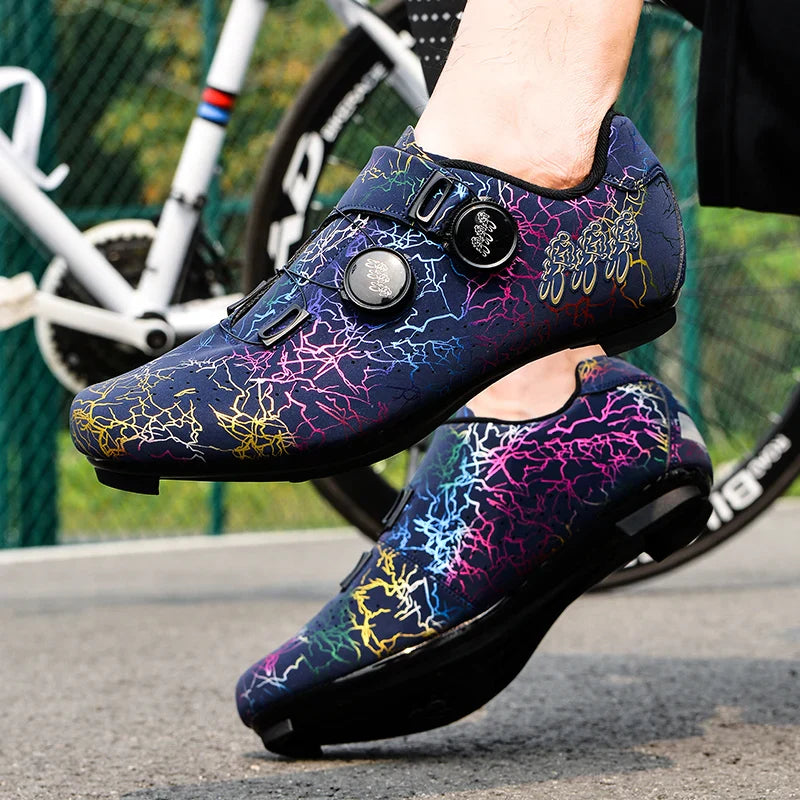 SPD-kompatible Mountainbike-Radschuhe mit Drehverschluss und Profillaufsohle