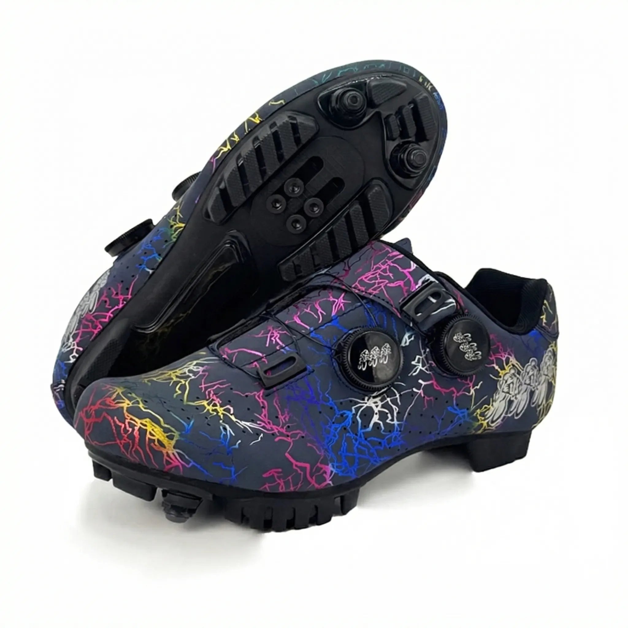 SPD-kompatible Mountainbike-Radschuhe mit Drehverschluss und Profillaufsohle