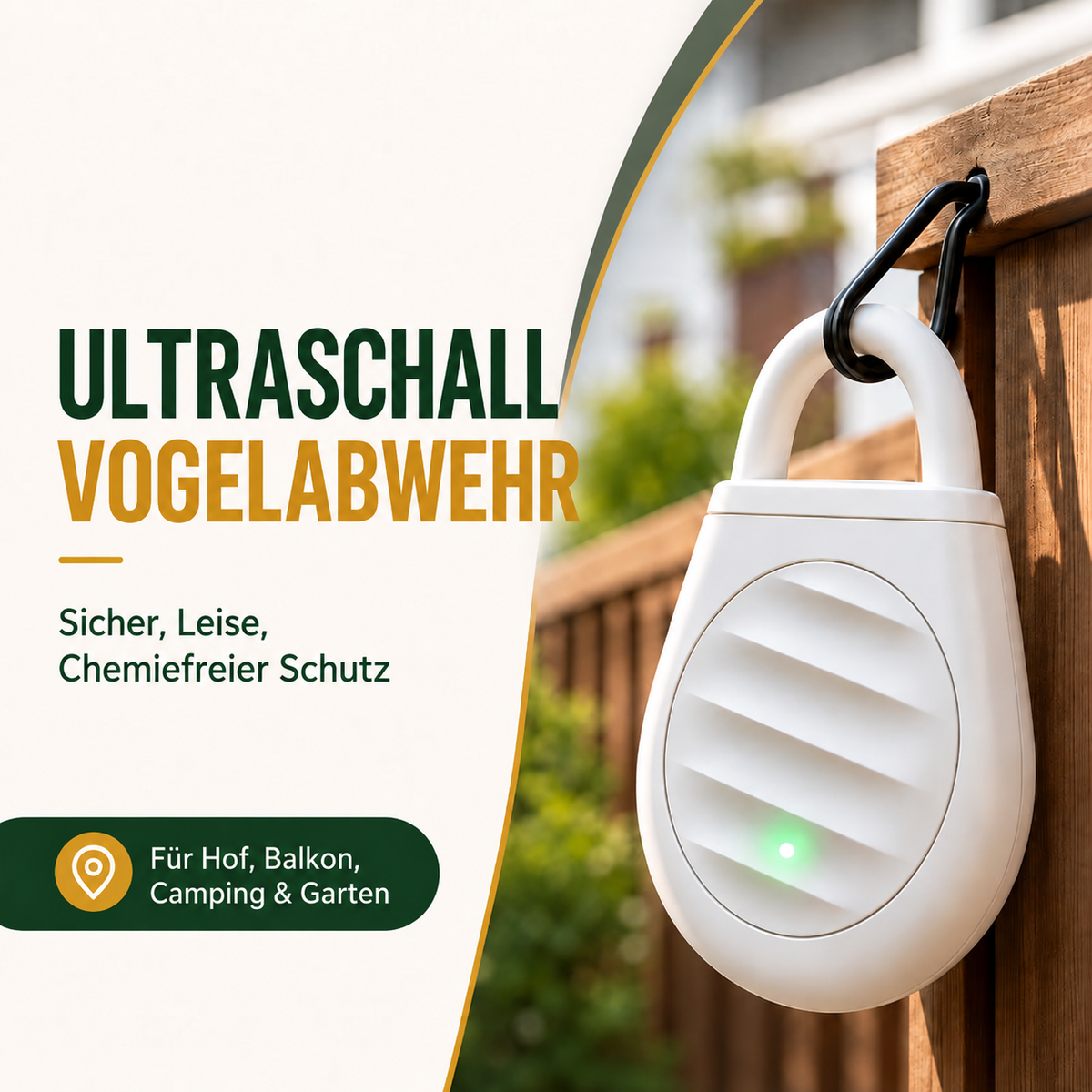 Nordspur | Tragbarer Ultraschall-Vogelabwehrgerät
