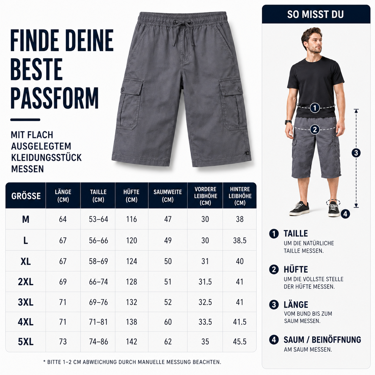 Nordspur | TrailKeen Locker Geschnittene Cargo-Shorts unter dem Knie