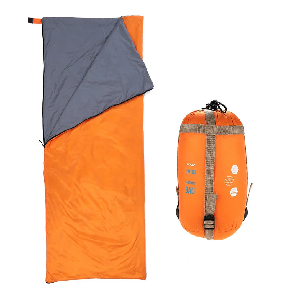 Ultraleichter Umschlag-Schlafsack mit Tragetasche, kompakt packbar
