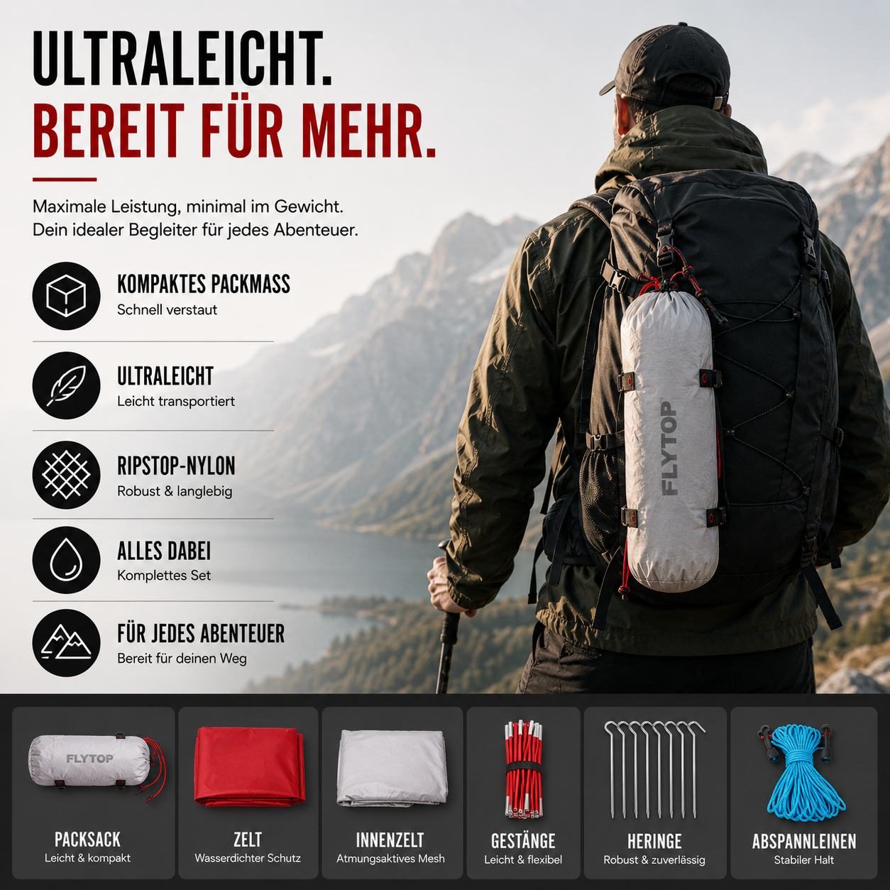 Nordspur | TrailSerein Ultraleichtes Zwei-Personen-Zelt