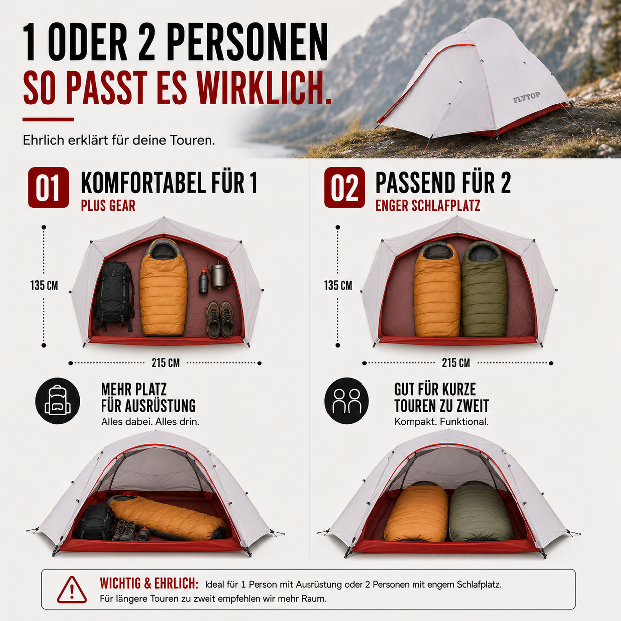 Nordspur | TrailSerein Ultraleichtes Zwei-Personen-Zelt