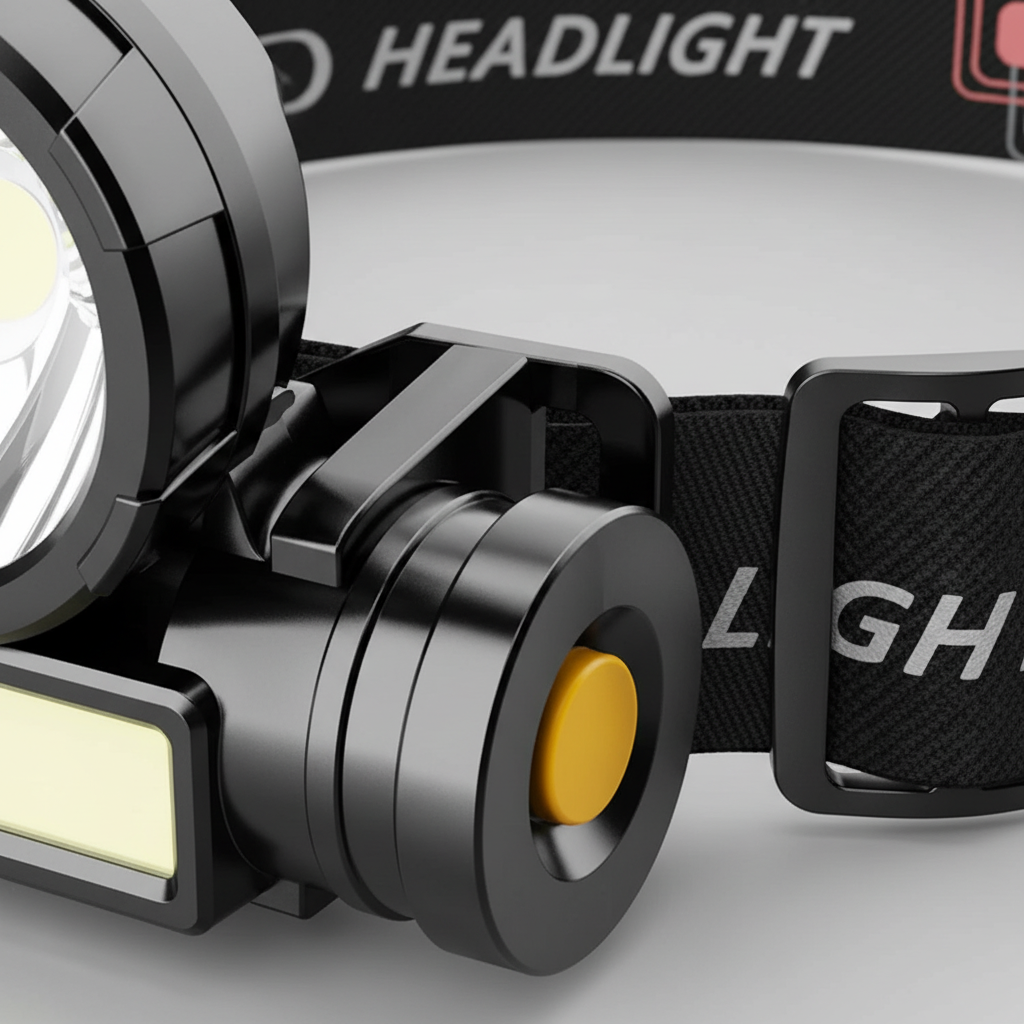 Aufladbare Stirnlampe wasserdicht mit Doppelstrahl-LED Licht