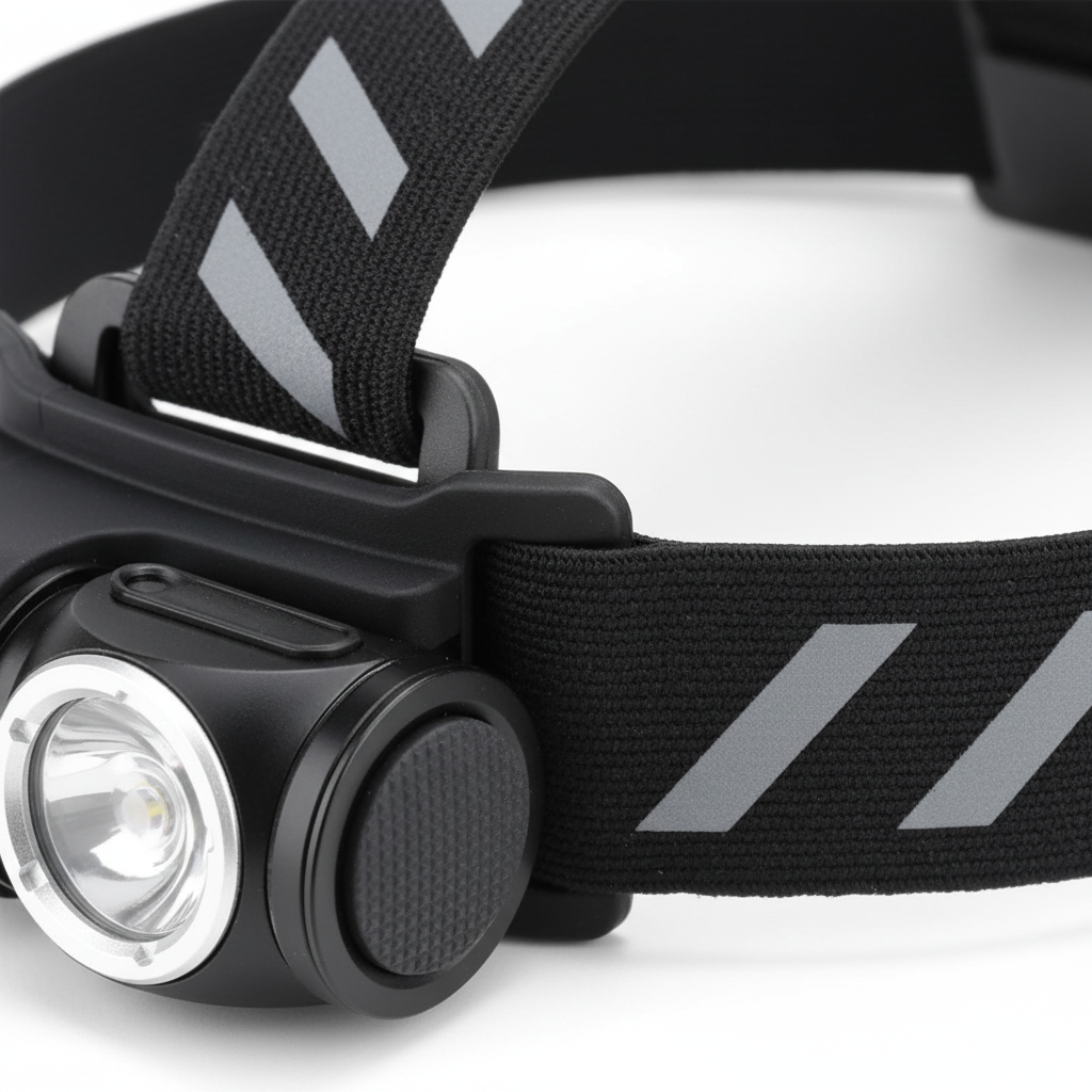 Aufladbare LED-Stirnlampe mit USB-C Laden und magnetischer Endkappe