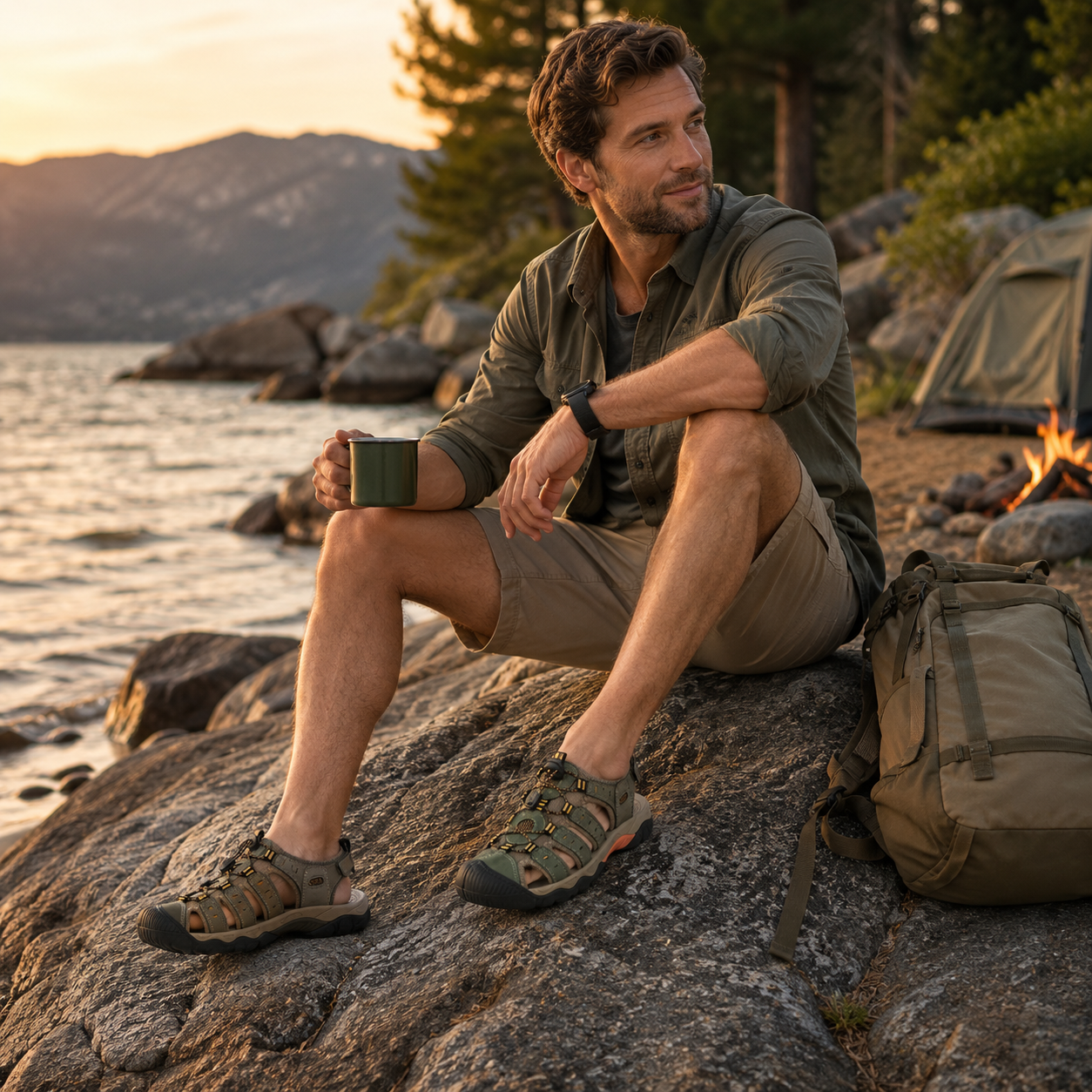 Nordspur | Trailsole Atmungsaktive offene Wandersandale