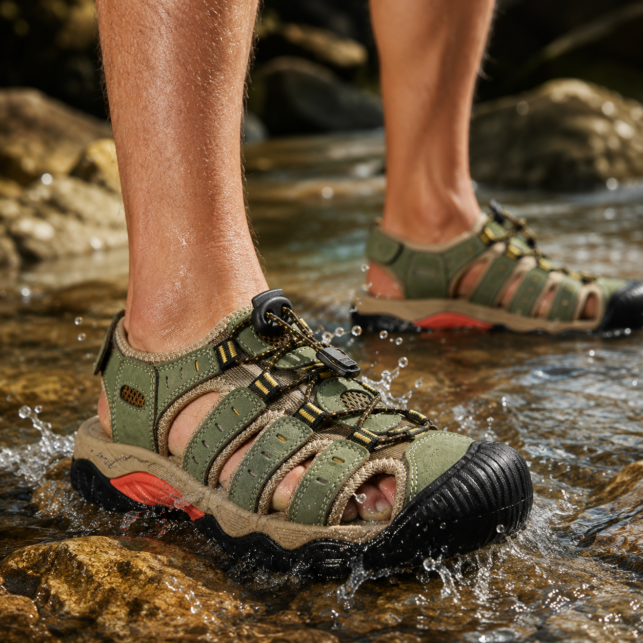 Nordspur | Trailsole Atmungsaktive offene Wandersandale