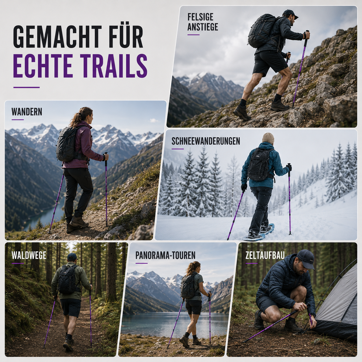 Nordspur | Trailverge Leichte faltbare Trekking-Stöcke