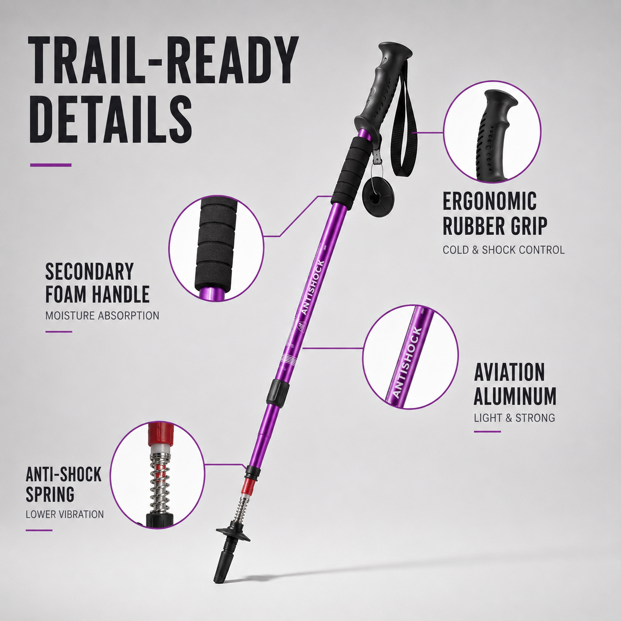 Nordspur | Trailverge Leichte faltbare Trekking-Stöcke