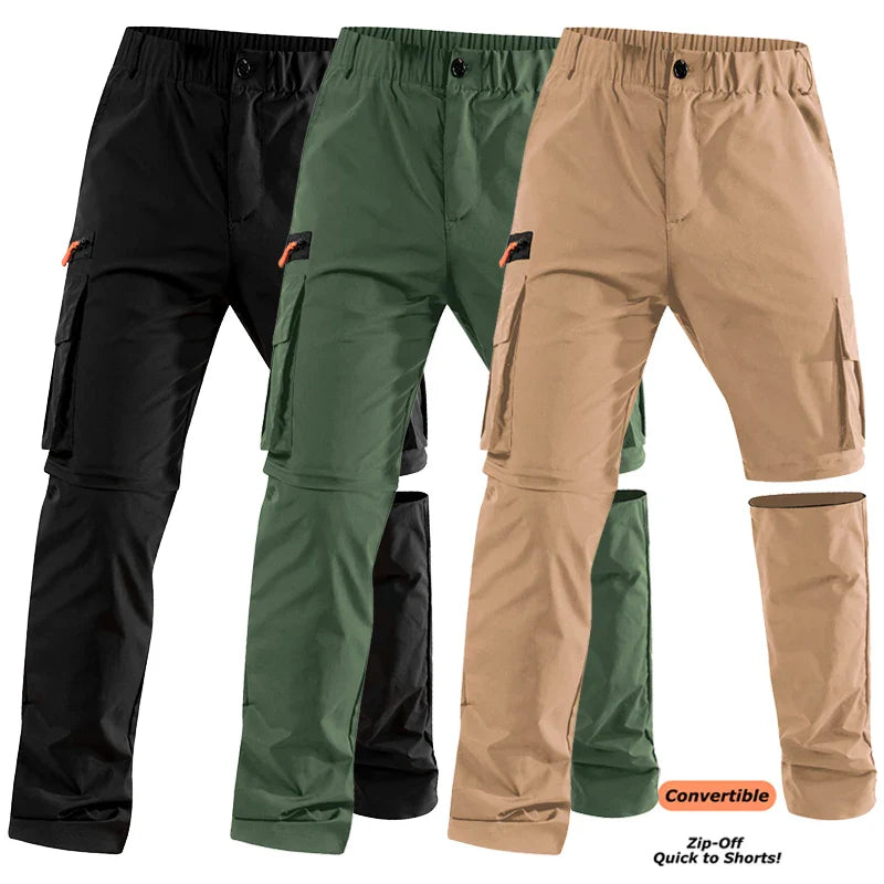 Wandelbare Zip-Off Cargohose für Herren, schnelltrocknend und robust