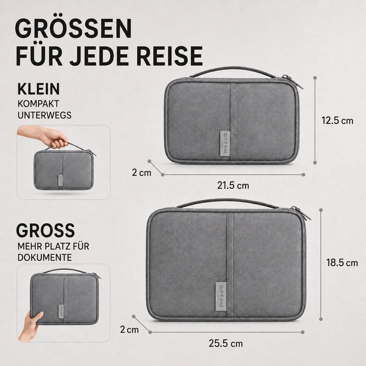 Nordspur | Travelyra Reisepass-Organizer mit Rundum-Reißverschluss