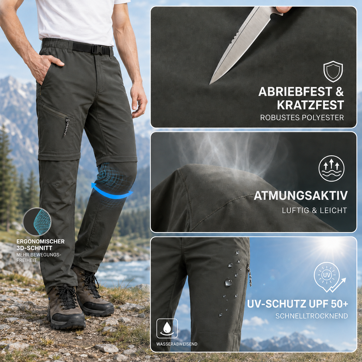 Nordspur | Traxlite Abnehmbare Taktische Wanderhose