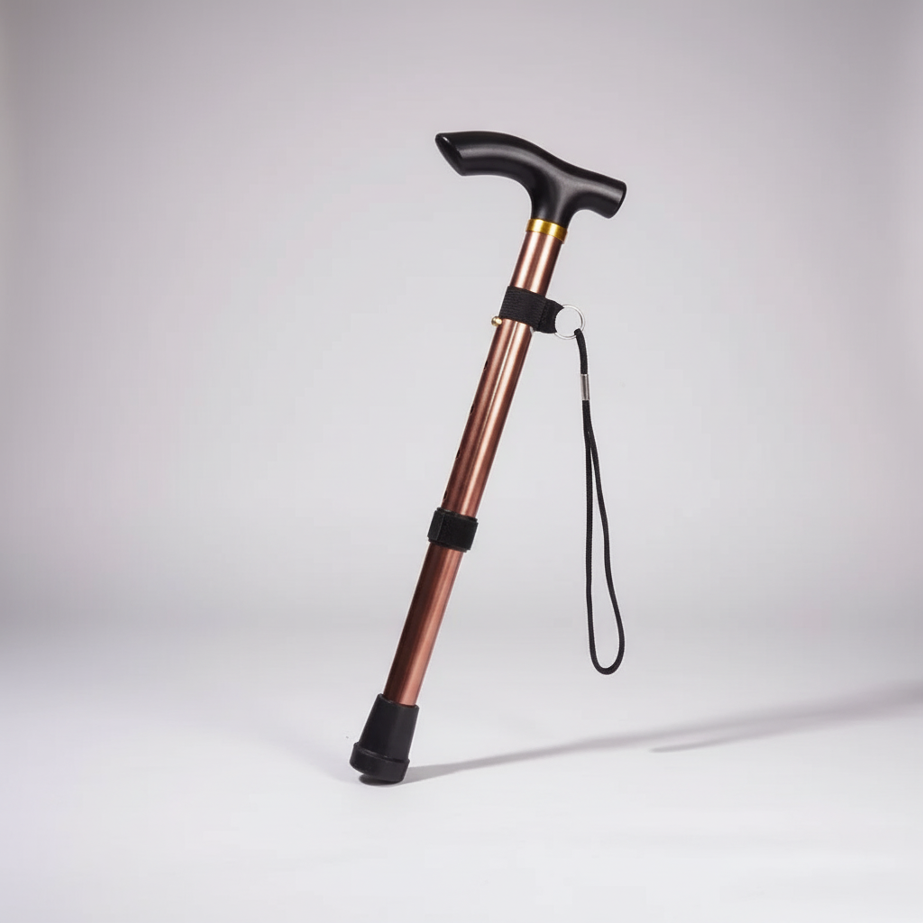 Faltbarer Trekkingstab mit Teleskopfunktion ergonomischer Griff