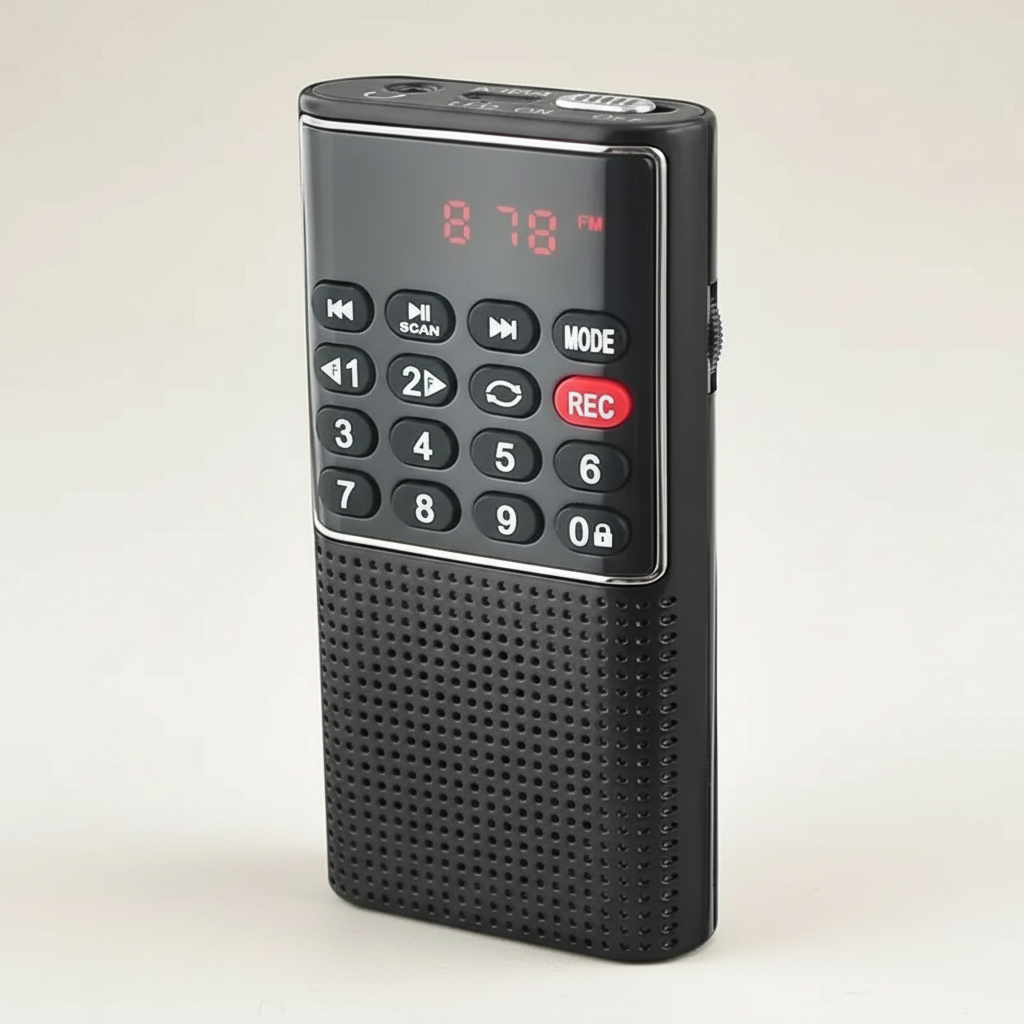 Tragbares Radiogerät mit MP3-Player und Aufnahmefunktion