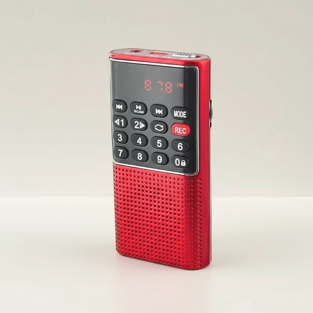 Tragbares Radiogerät mit MP3-Player und Aufnahmefunktion