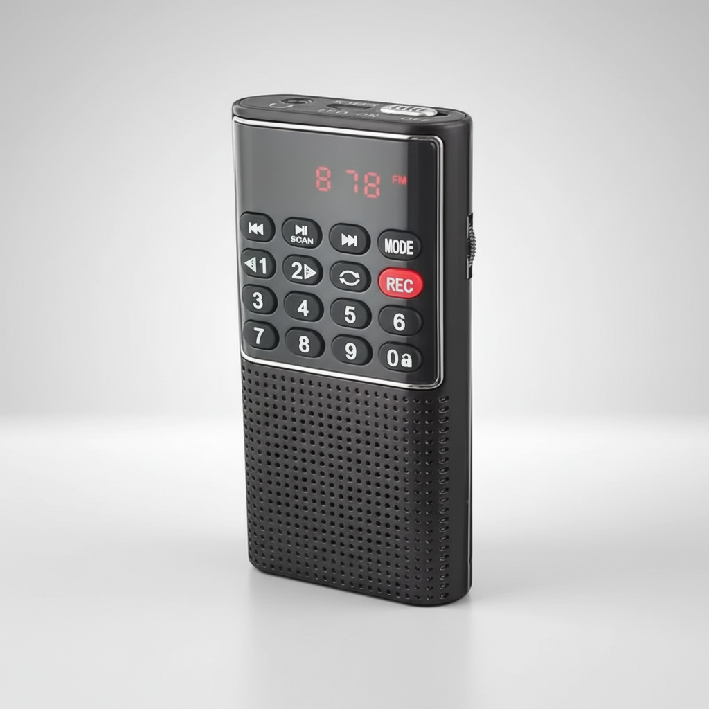 Tragbares Radiogerät mit MP3-Player und Aufnahmefunktion