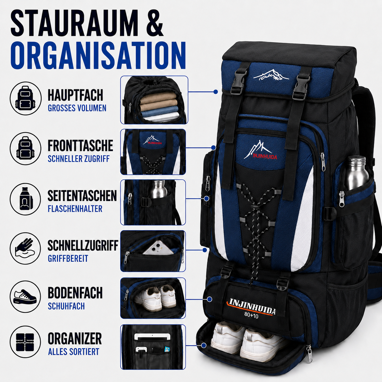Nordspur | Trekking-Rucksack mit großem Volumen