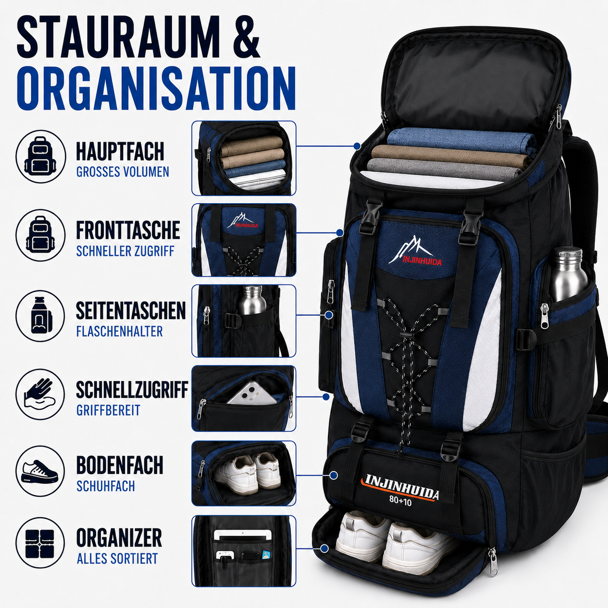 Nordspur | Trekking-Rucksack mit großem Volumen