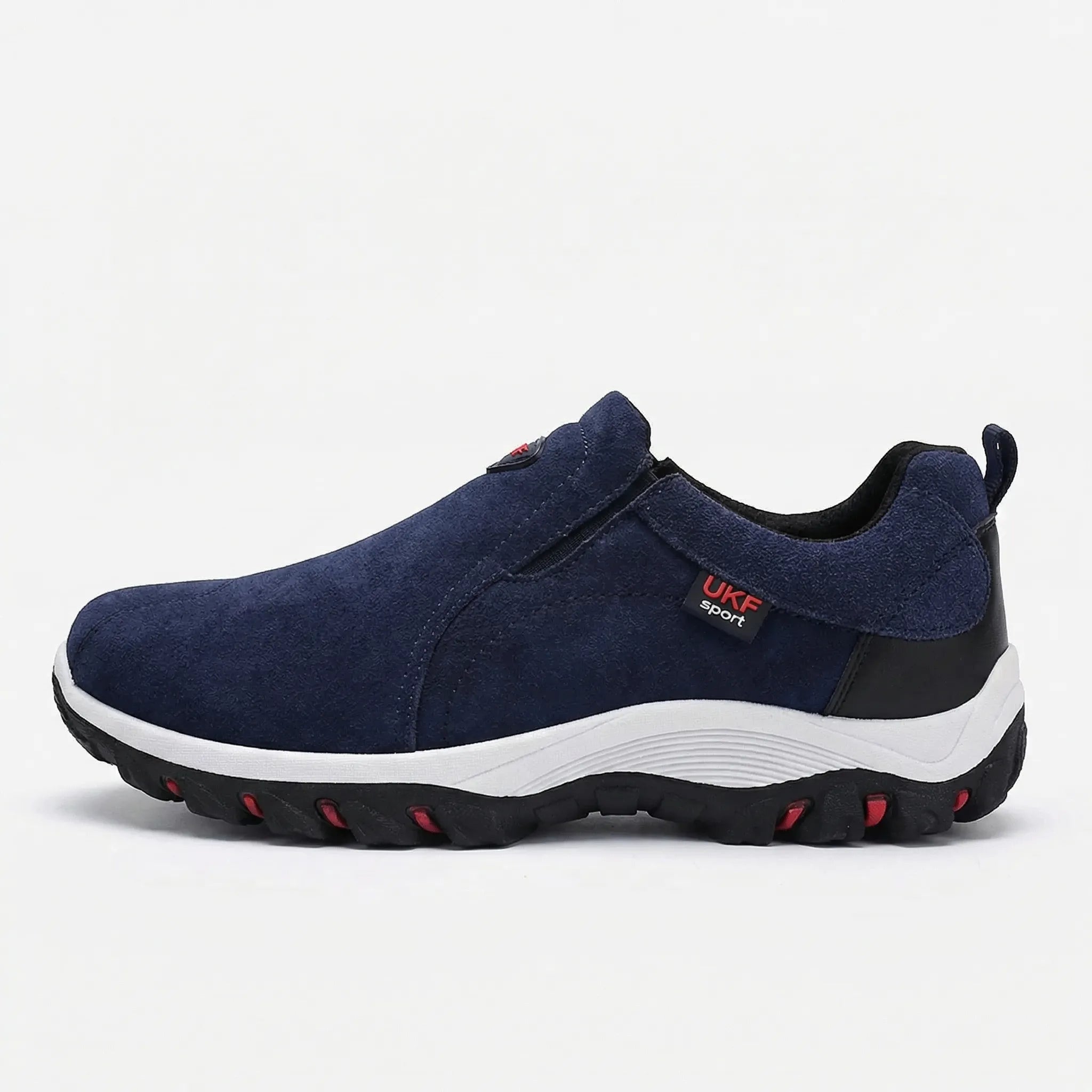 Herren Slip-On Wanderschuh atmungsaktiv gepolsterte flache Sohle